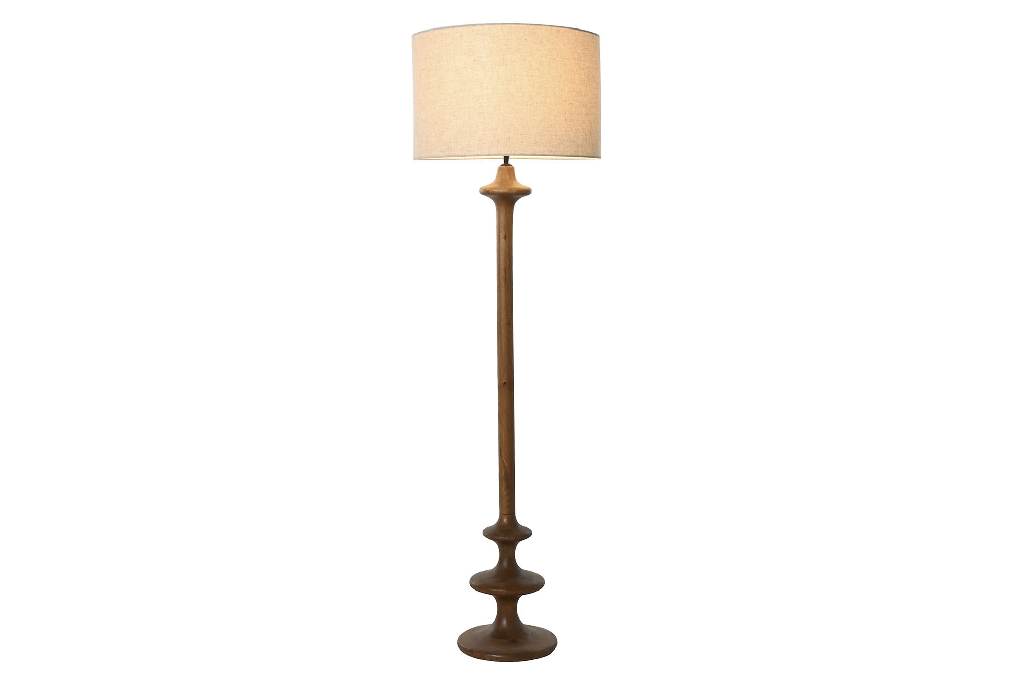 LAMPARA PIE MANGO ALGODON 50X50X170