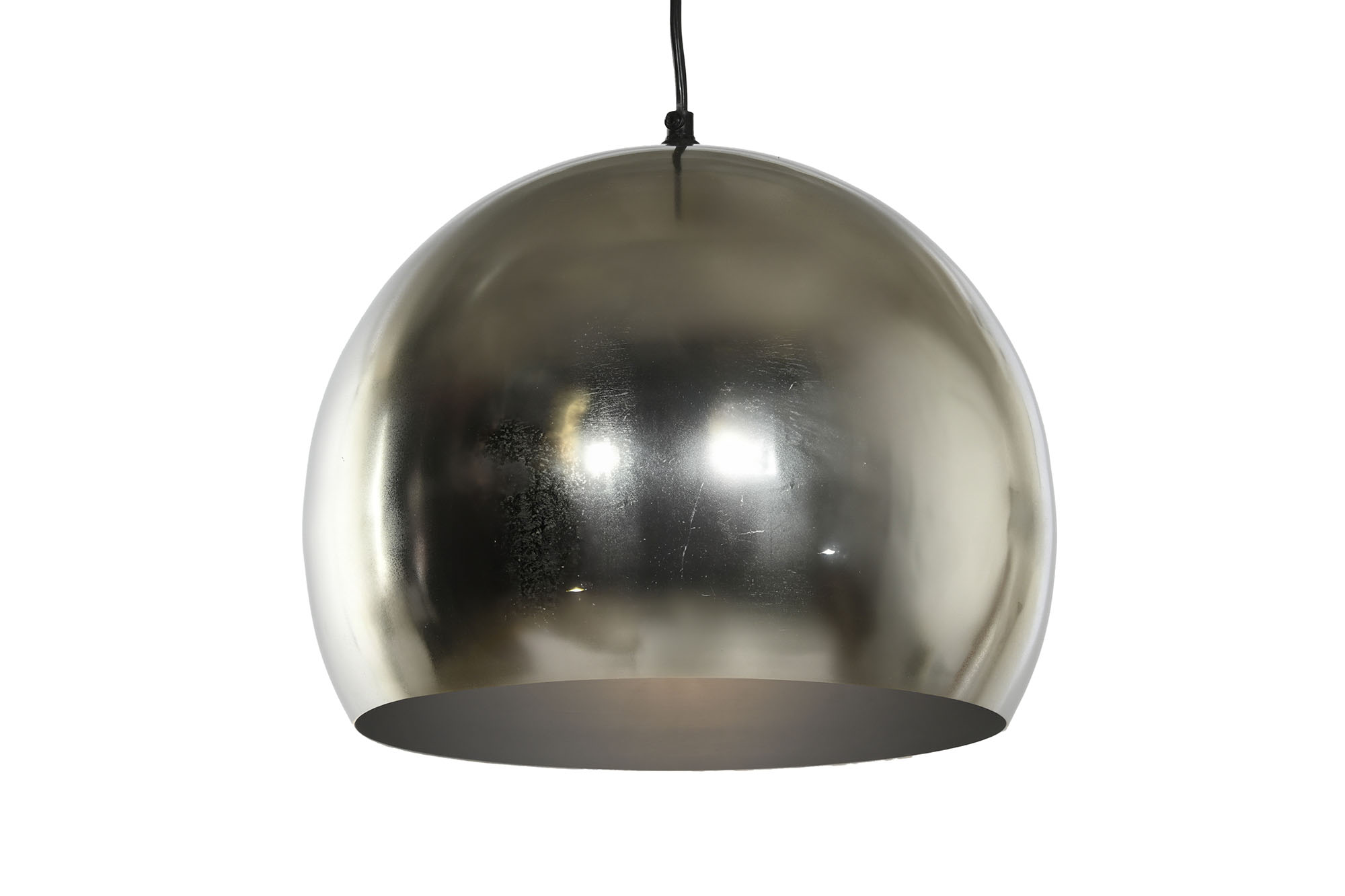 LAMPARA TECHO METAL 32X32X28 CROMADO PLATEADO