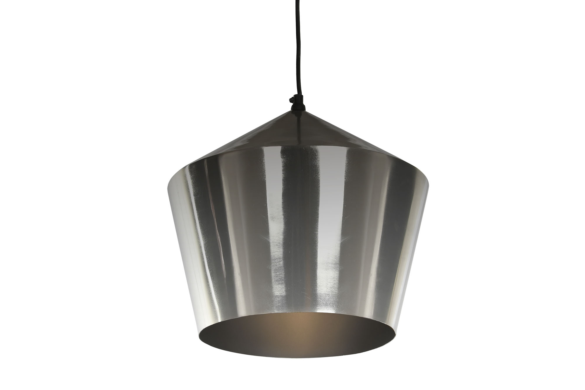 LAMPARA TECHO METAL 35X35X32 CROMADO PLATEADO