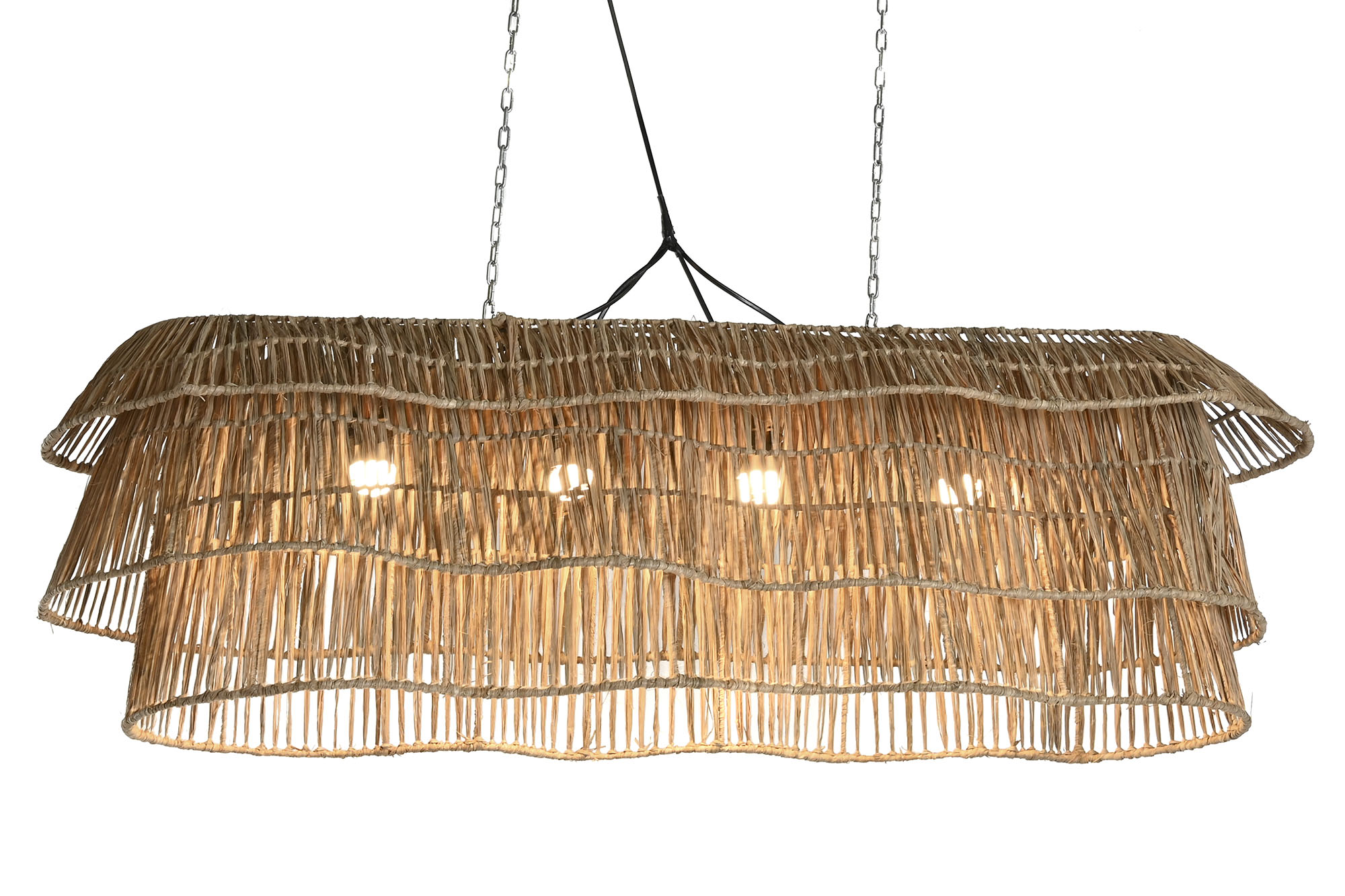 LAMPARA TECHO FIBRAS NATURALES 141X55X40