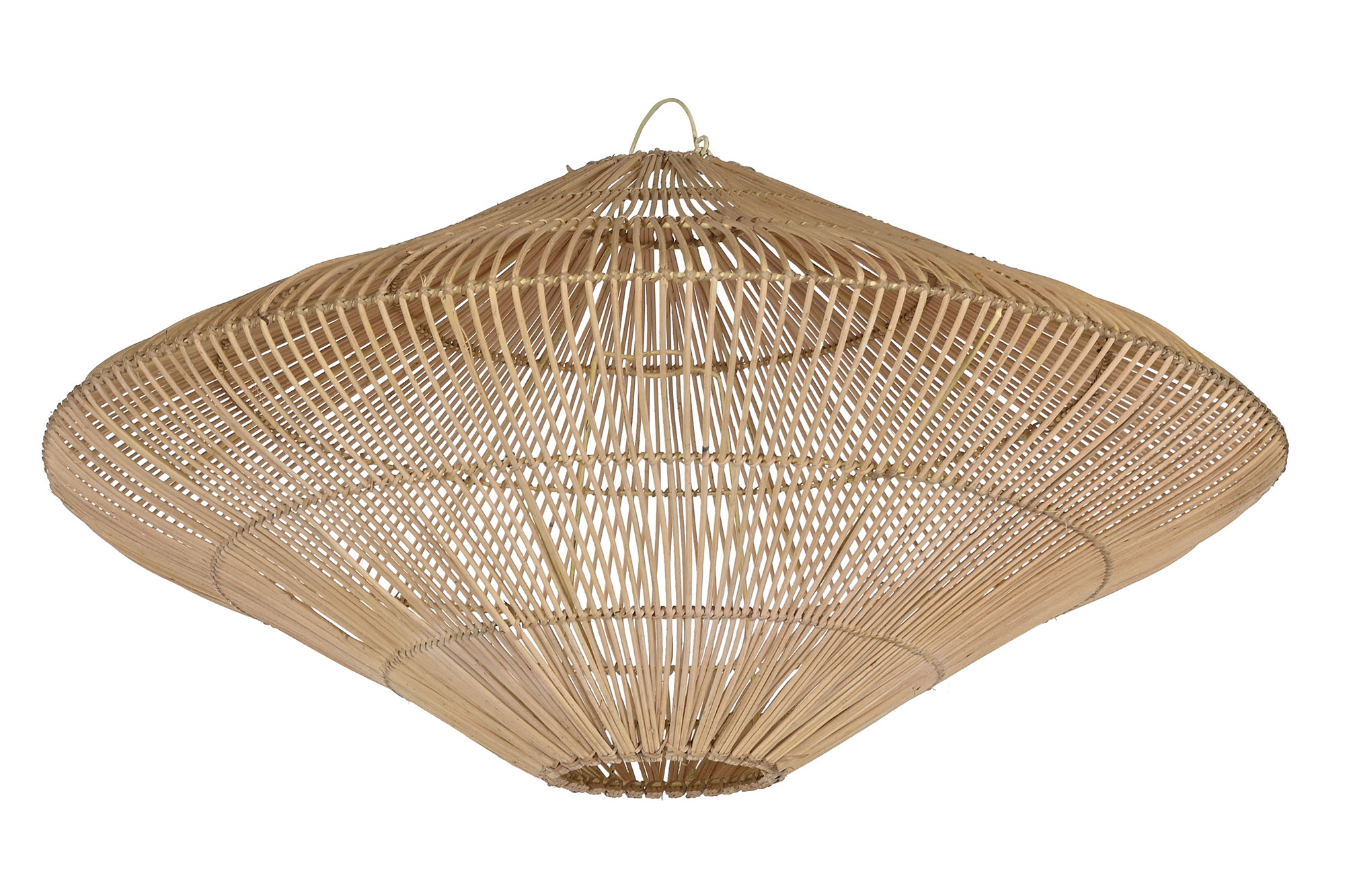 PANTALLA BAMBU 80X80X40 HECHO A MANO NATURAL