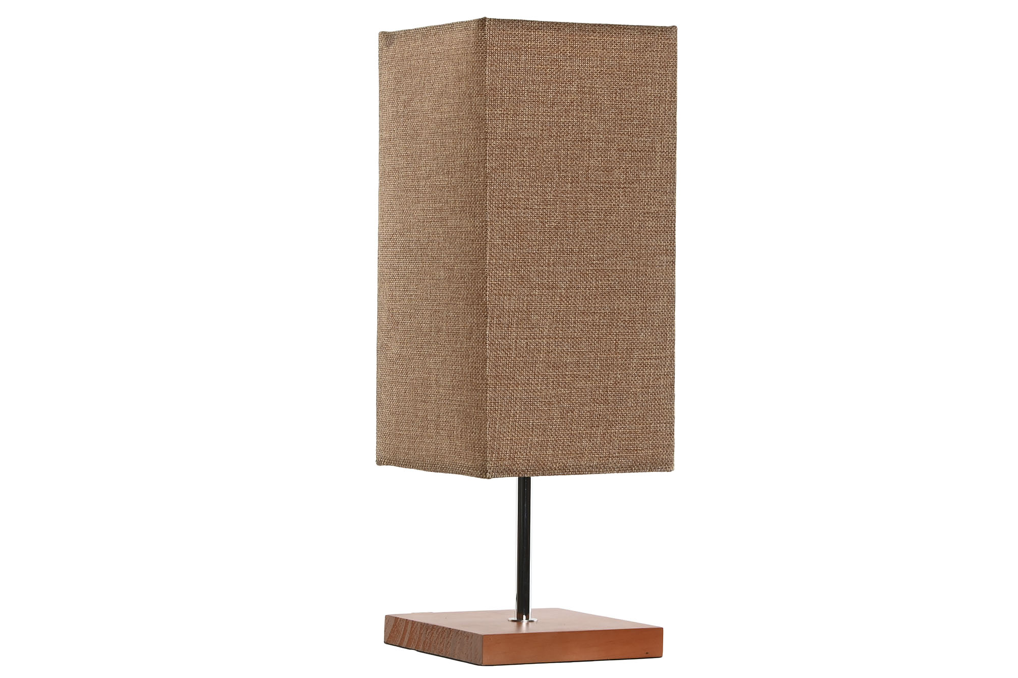 LAMPARA SOBREMESA MADERA LINO 15X15X43 MARRON