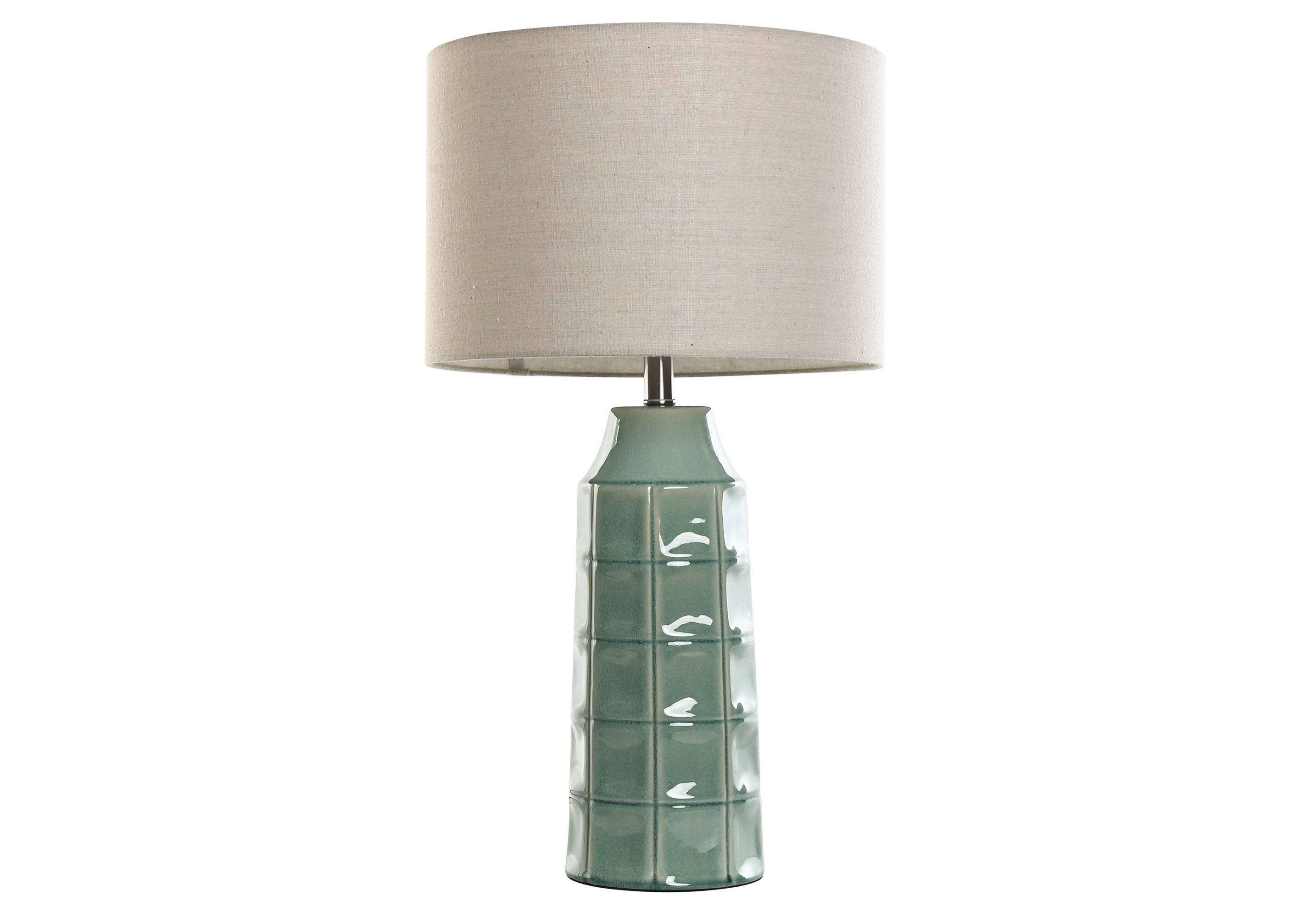 LAMPARA SOBREMESA GRES LINO 38X38X71 VERDE