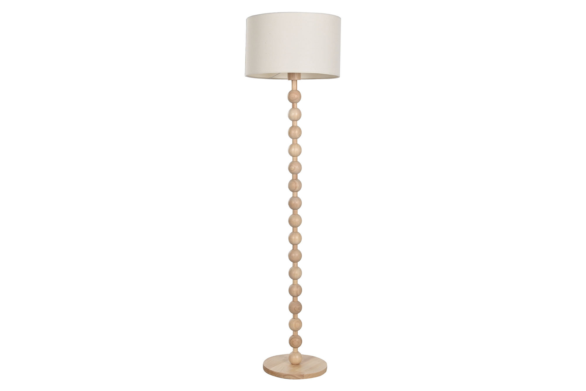LAMPARA PIE HEVEA / RUBBERWOOD 45X45X152 BOLAS