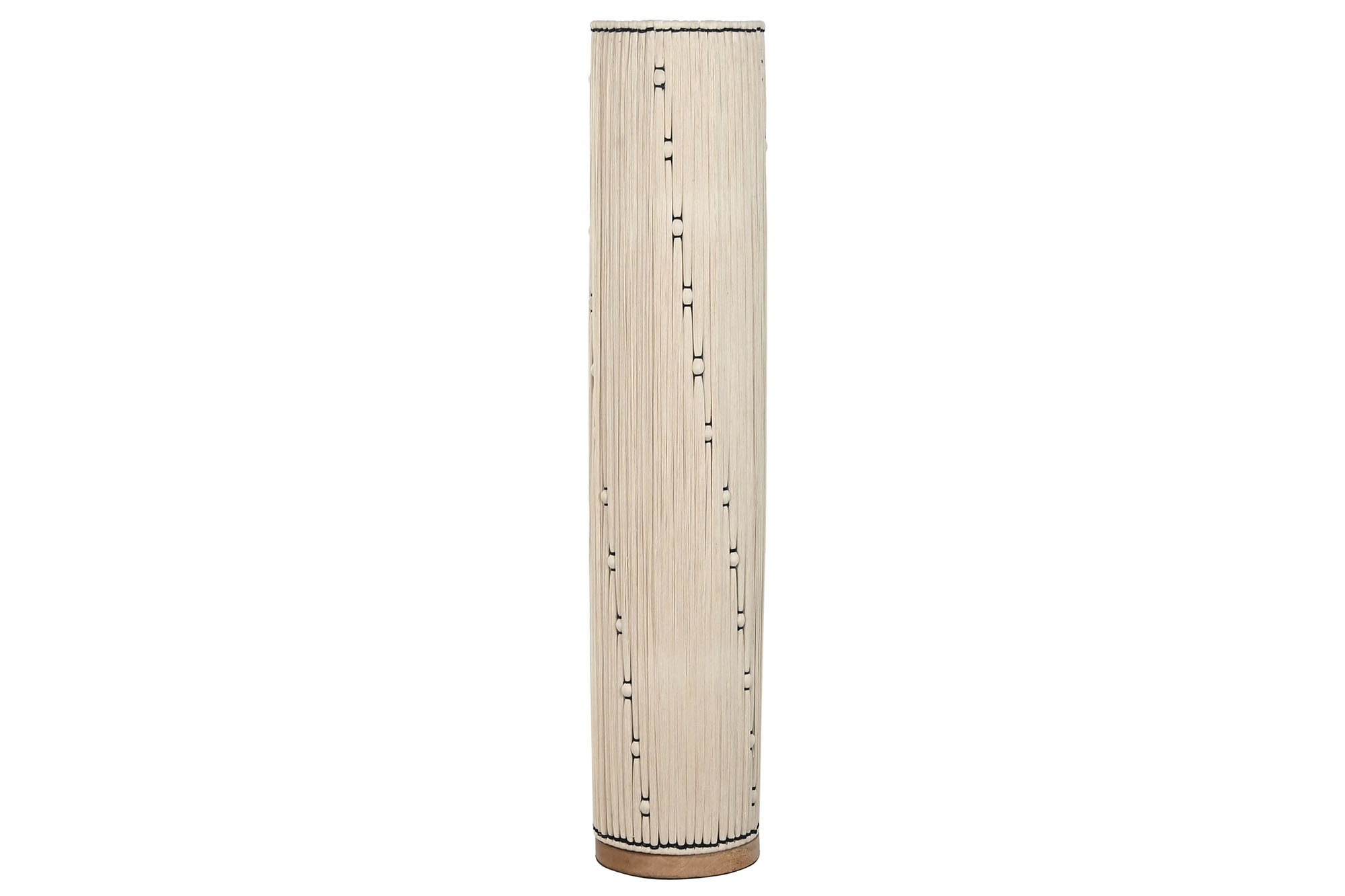 LAMPARA PIE ALGODON RAFIA 25X25X125 NUDO NATURAL
