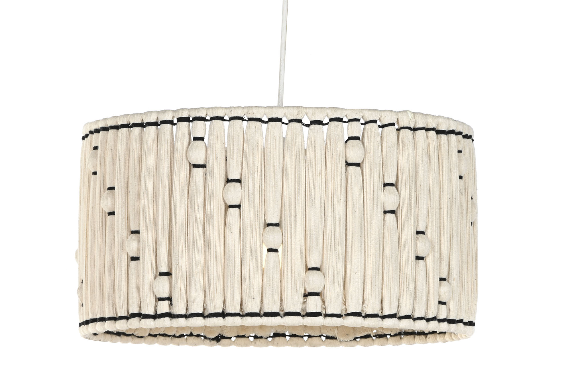 LAMPARA TECHO ALGODON YUTE 39X39X21 NUDO NATURAL