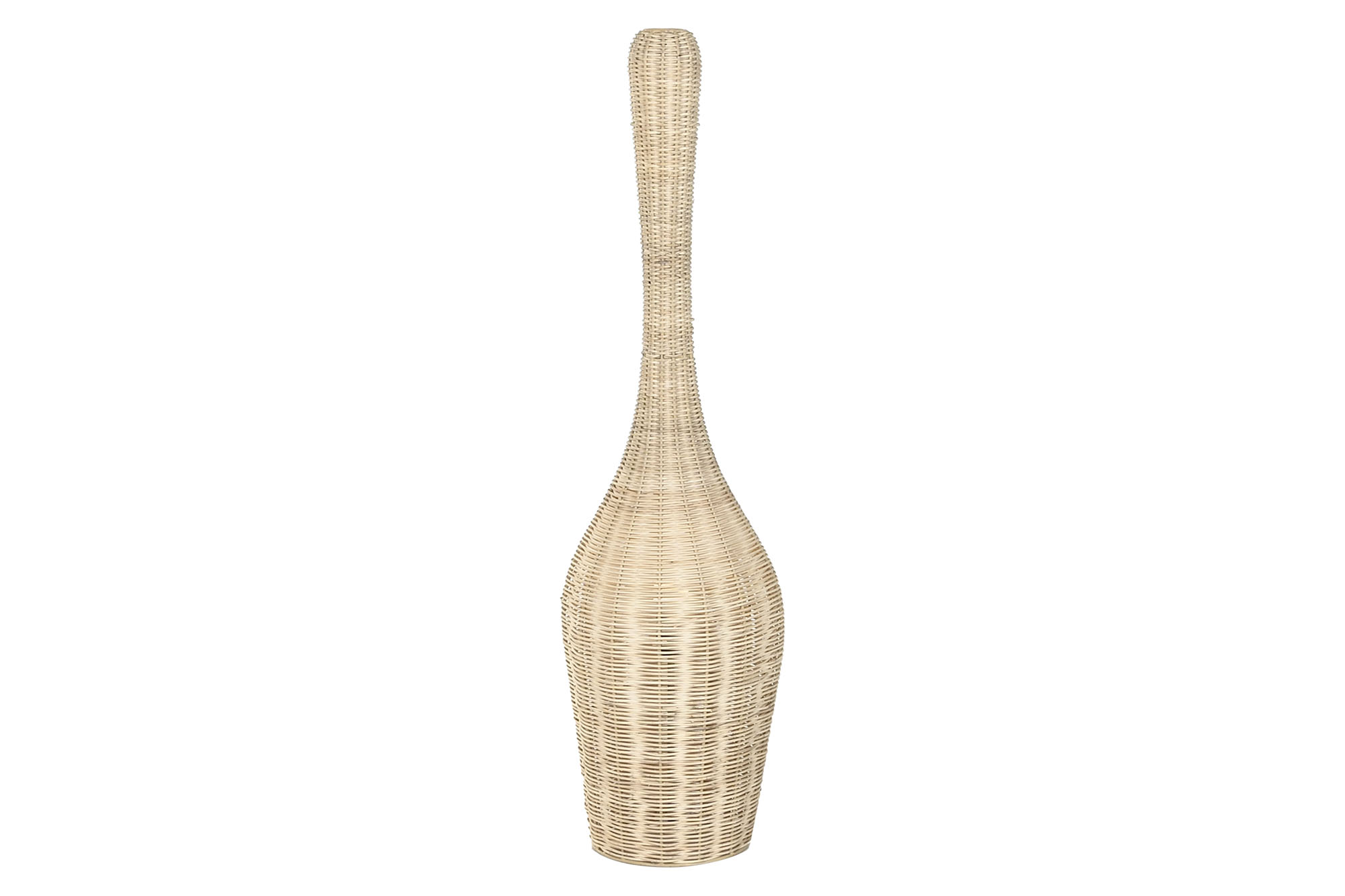 LAMPARA PIE RATAN HIERRO 25X25X85 NATURAL