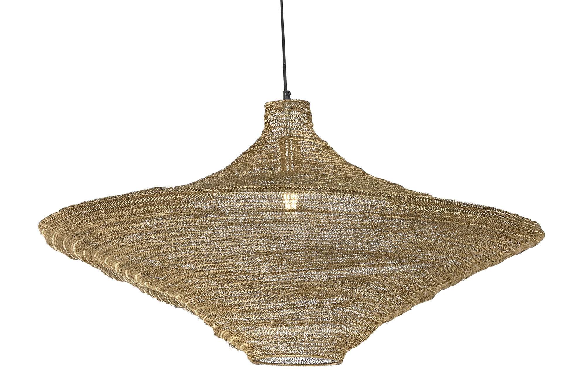 LAMPARA TECHO HIERRO 87X87X48 REJILLA ENVEJECIDO
