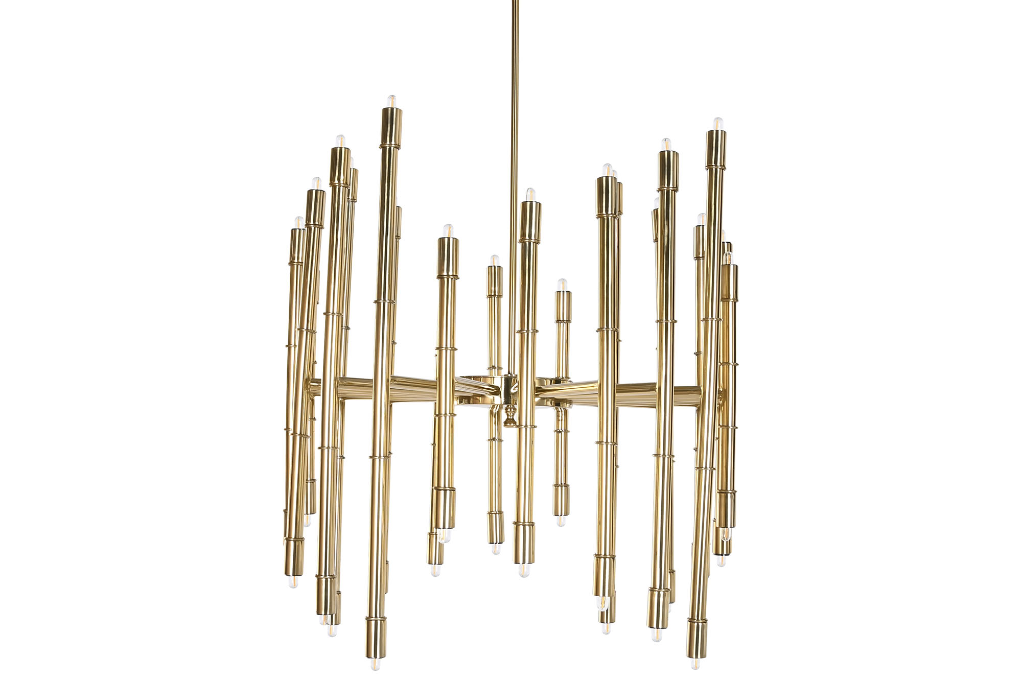 LAMPARA TECHO ACERO PATINADO 74X74X158 BRILLANTE
