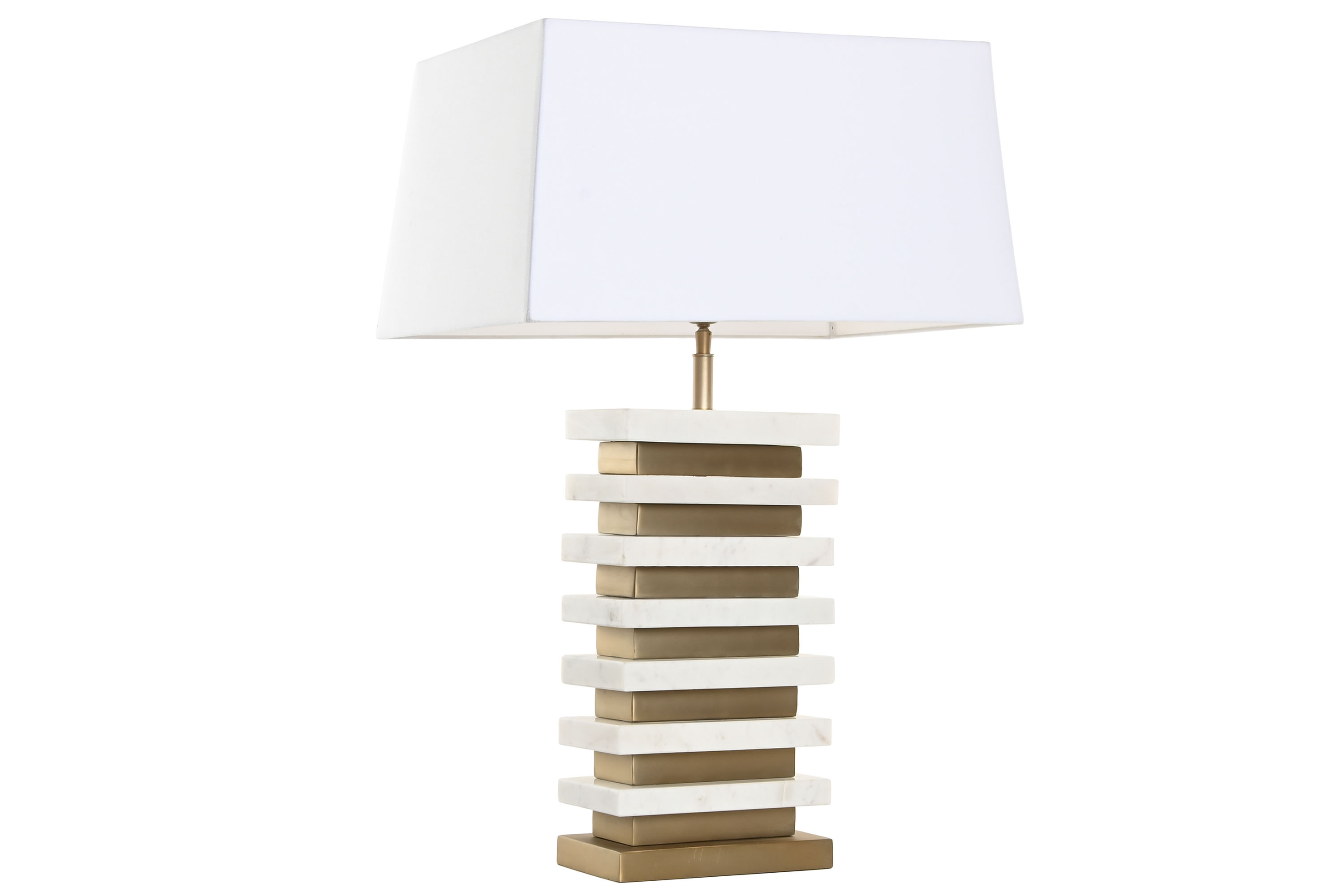 LAMPARA SOBREMESA ACERO MARMOL 30X50X86 MATE