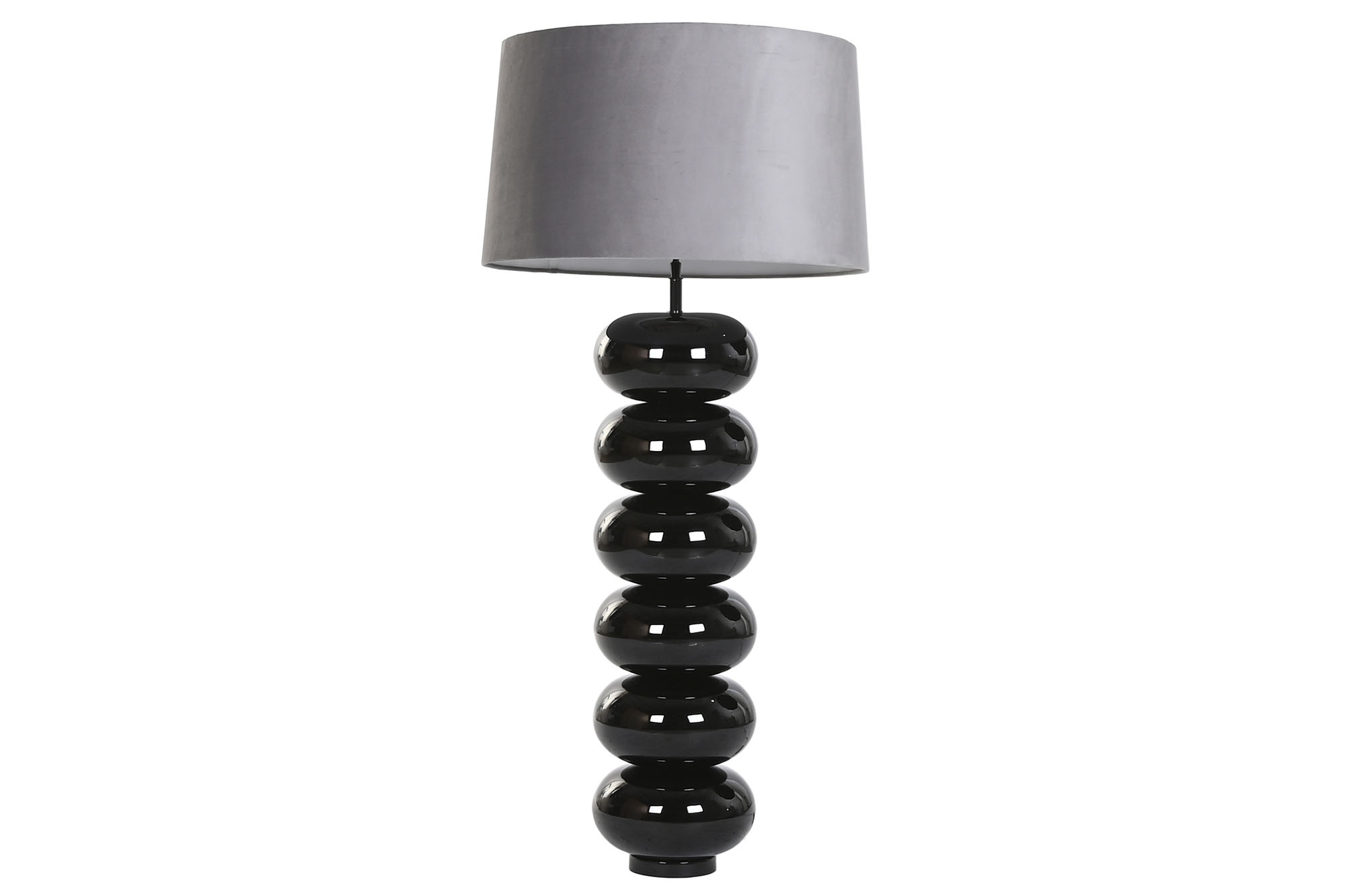 LAMPARA SOBREMESA ACERO PATINADO 55X55X121 NEGRO