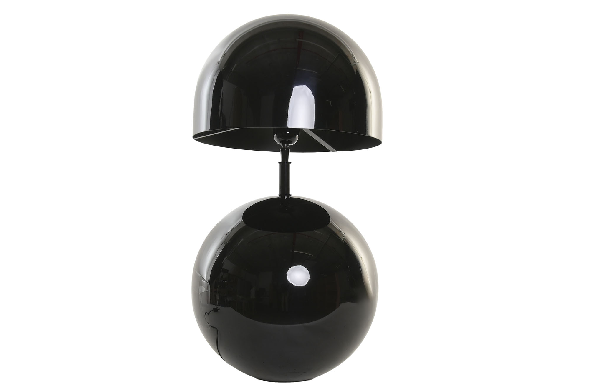 LAMPARA SOBREMESA ACERO PATINADO 31X31X59 NEGRO