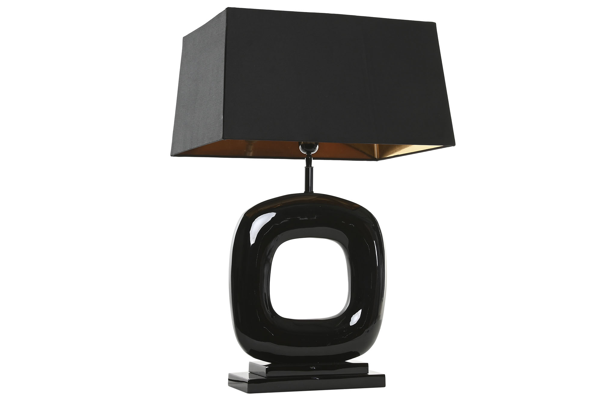 LAMPARA SOBREMESA ACERO PATINADO 30X50X83 NEGRO