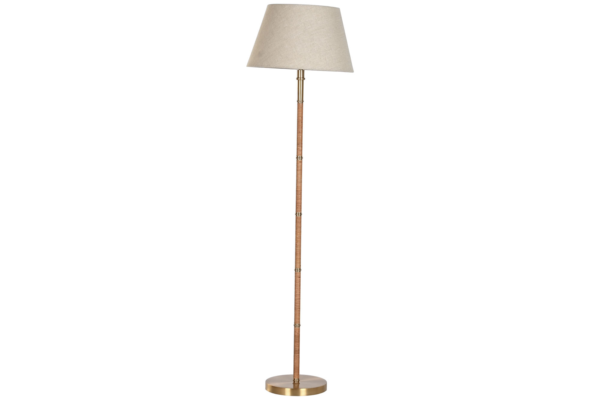 LAMPARA PIE LATON RATAN 28X42X152 NATURAL