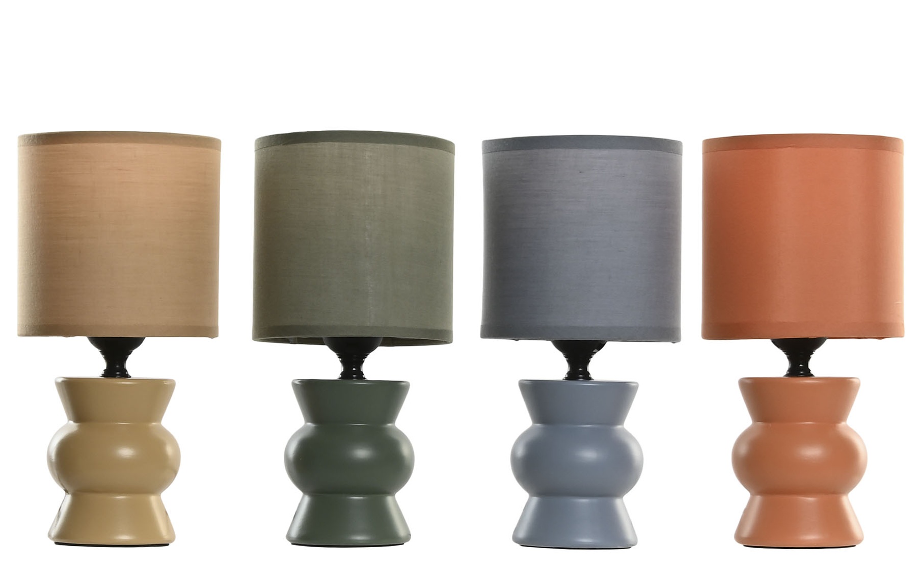 LAMPARA SOBREMESA CERAMICA 12X12X25 4 SURT.