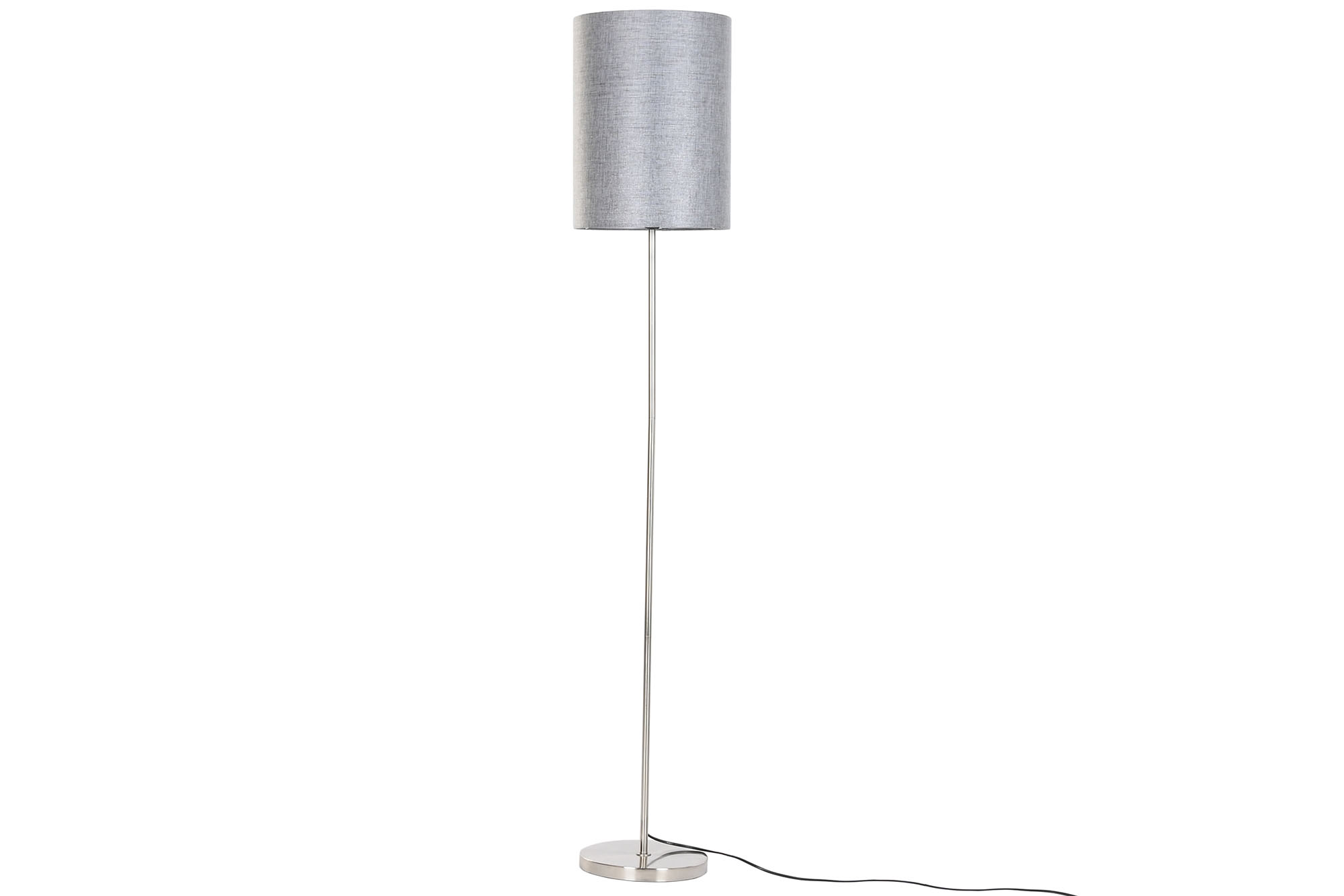 LAMPARA PIE POLIESTER METAL 30X30X160 GRIS