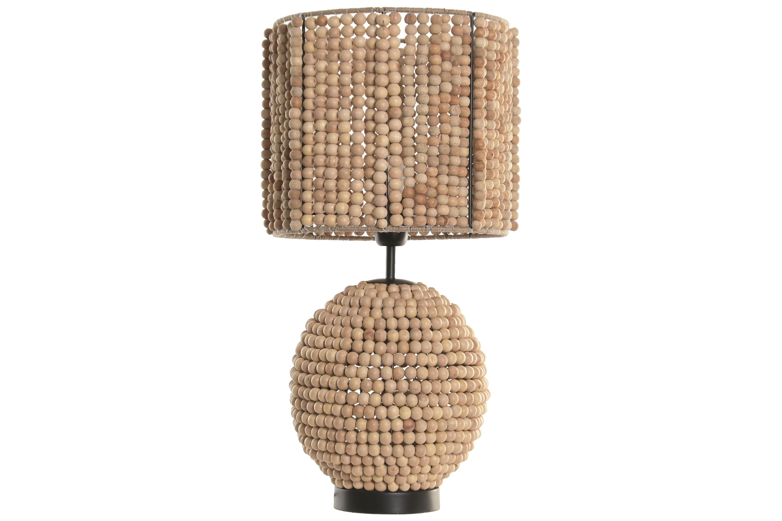 LAMPARA SOBREMESA MADERA METAL 28X28X56 MARRON
