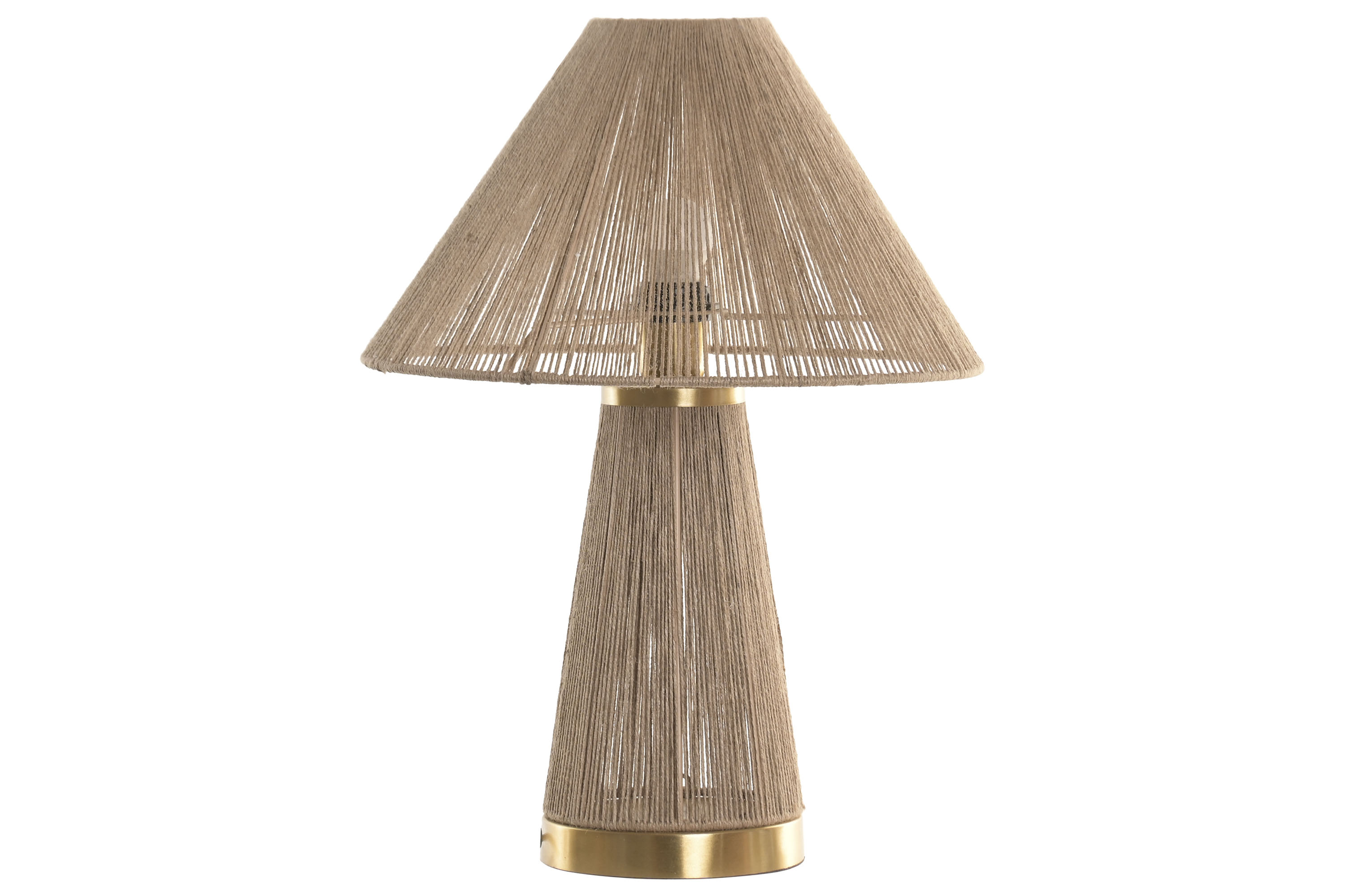 LAMPARA SOBREMESA RATAN 35X35X48 MARRON
