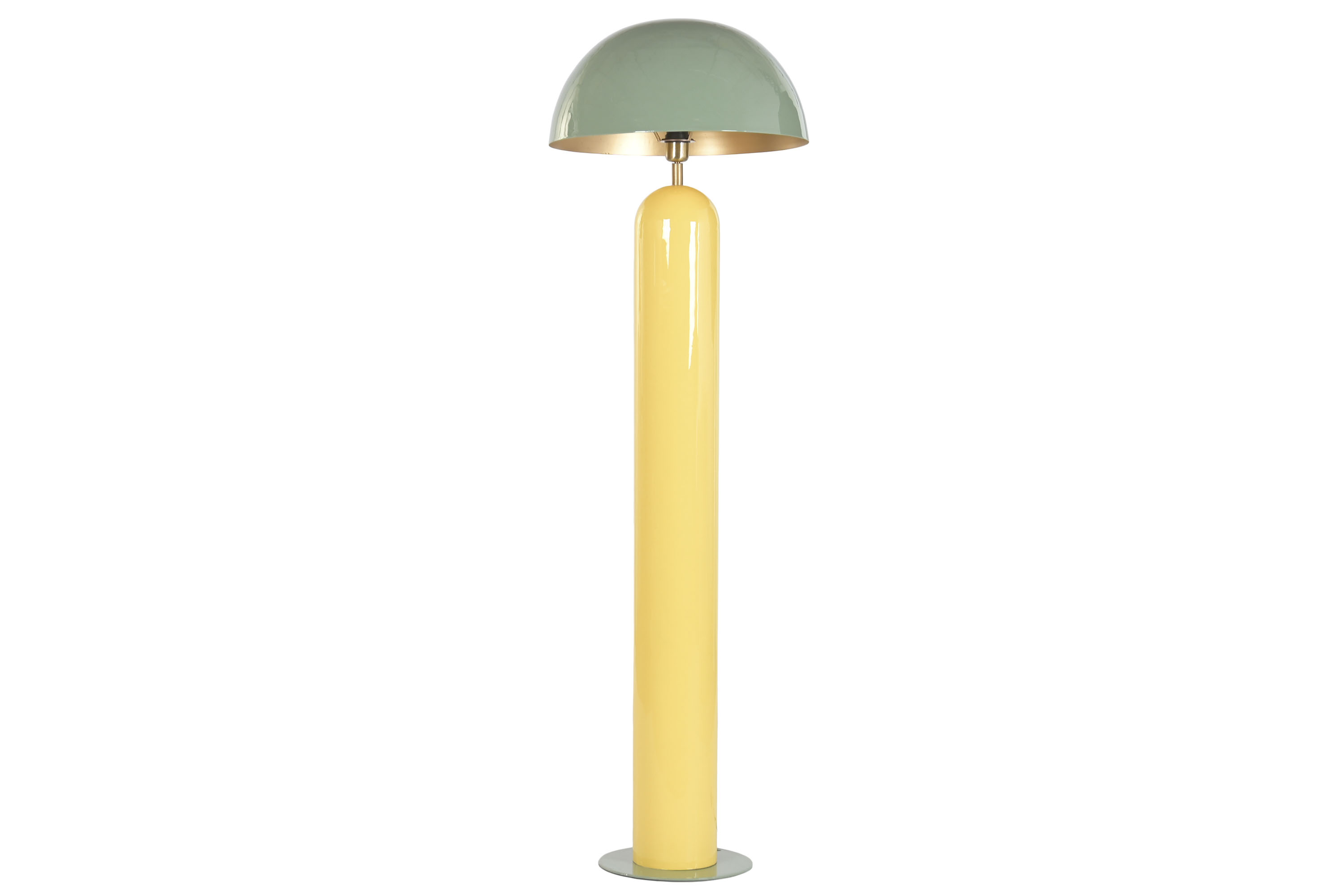 LAMPARA PIE METAL 46X46X153 SETA MULTICOLOR