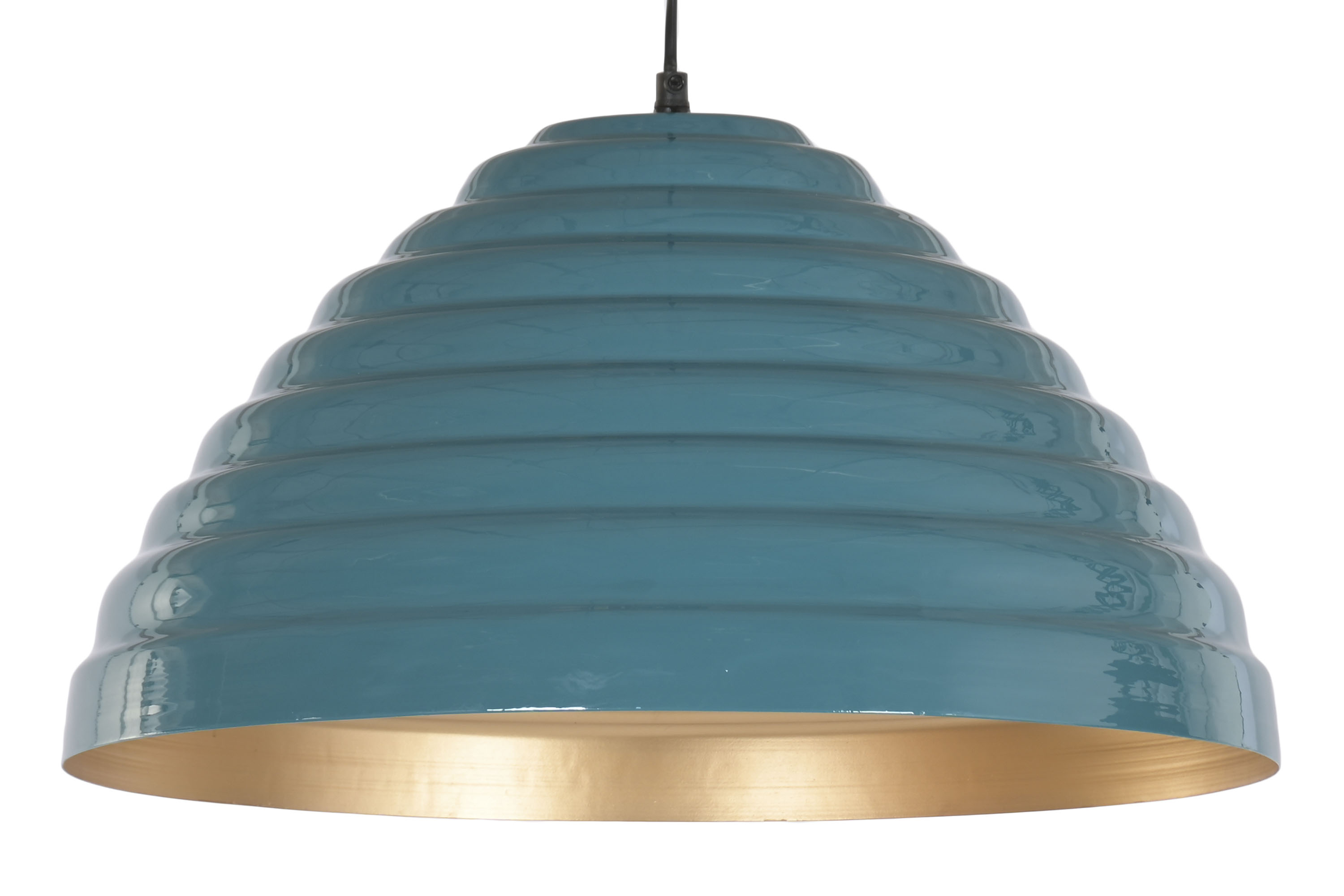 LAMPARA TECHO HIERRO 51X51X28 LACADO AZUL