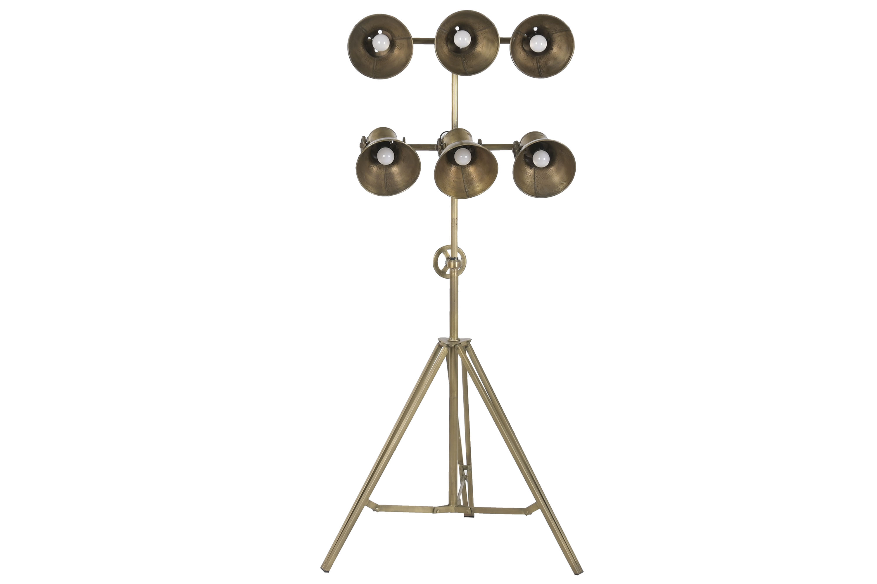 LAMPARA PIE METAL 60X20X176 FOCO DORADO