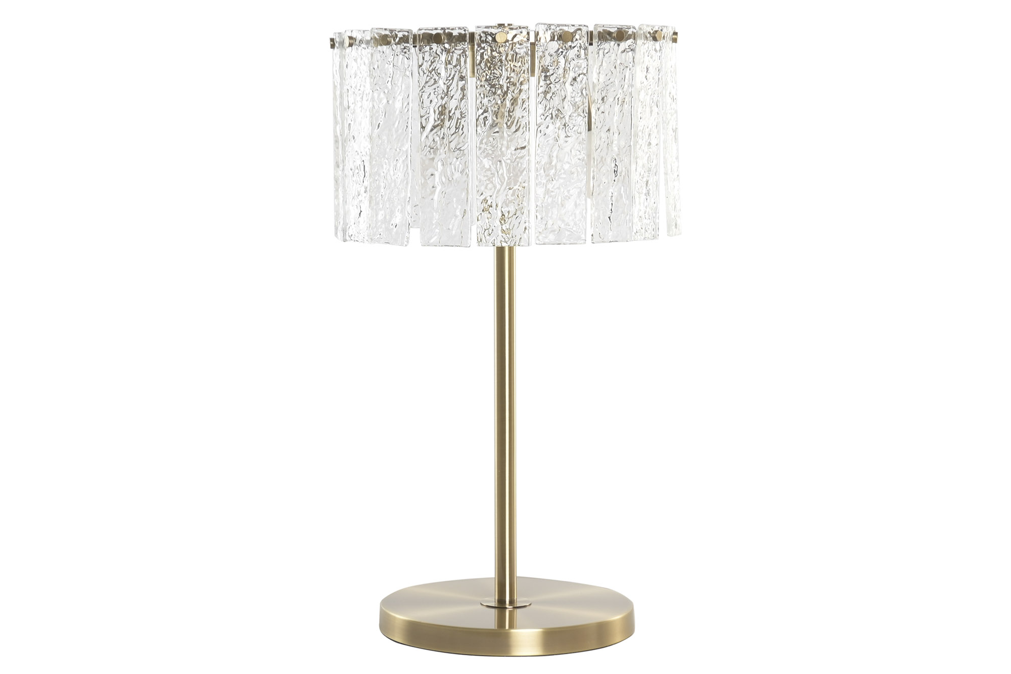 LAMPARA SOBREMESA CRISTAL METAL 33X33X59