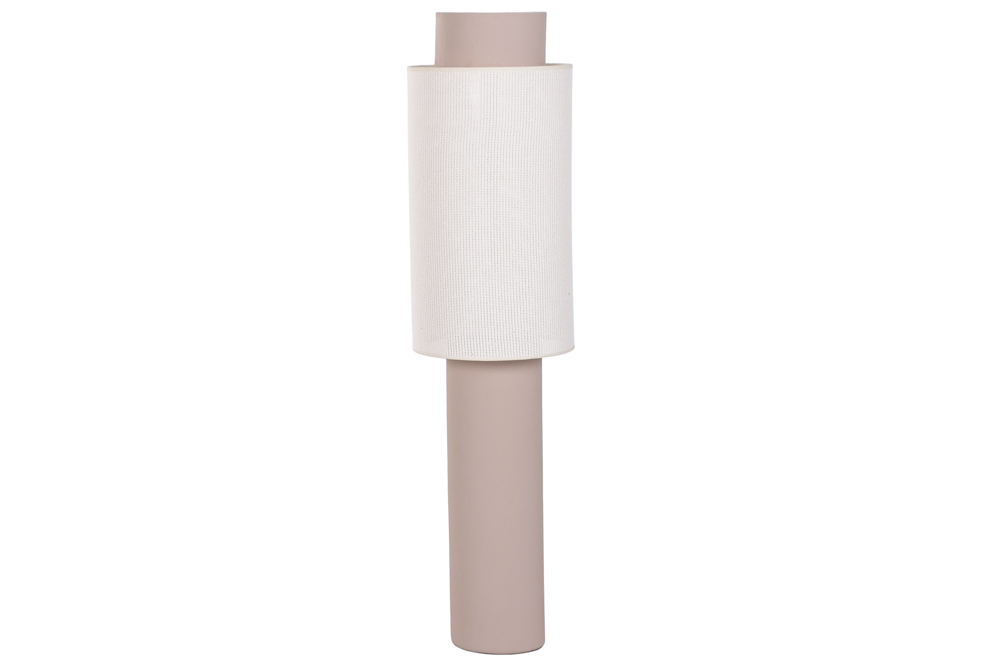 LAMPARA PIE CERAMICA POLIESTER 30X30X120 TERRACOTA