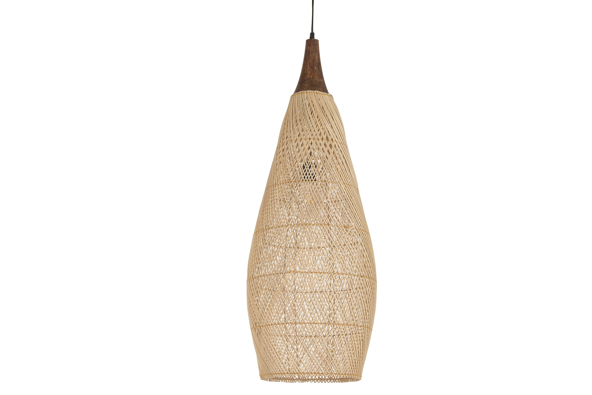 LAMPARA TECHO BAMBU MANGO 37X37X105 NATURAL