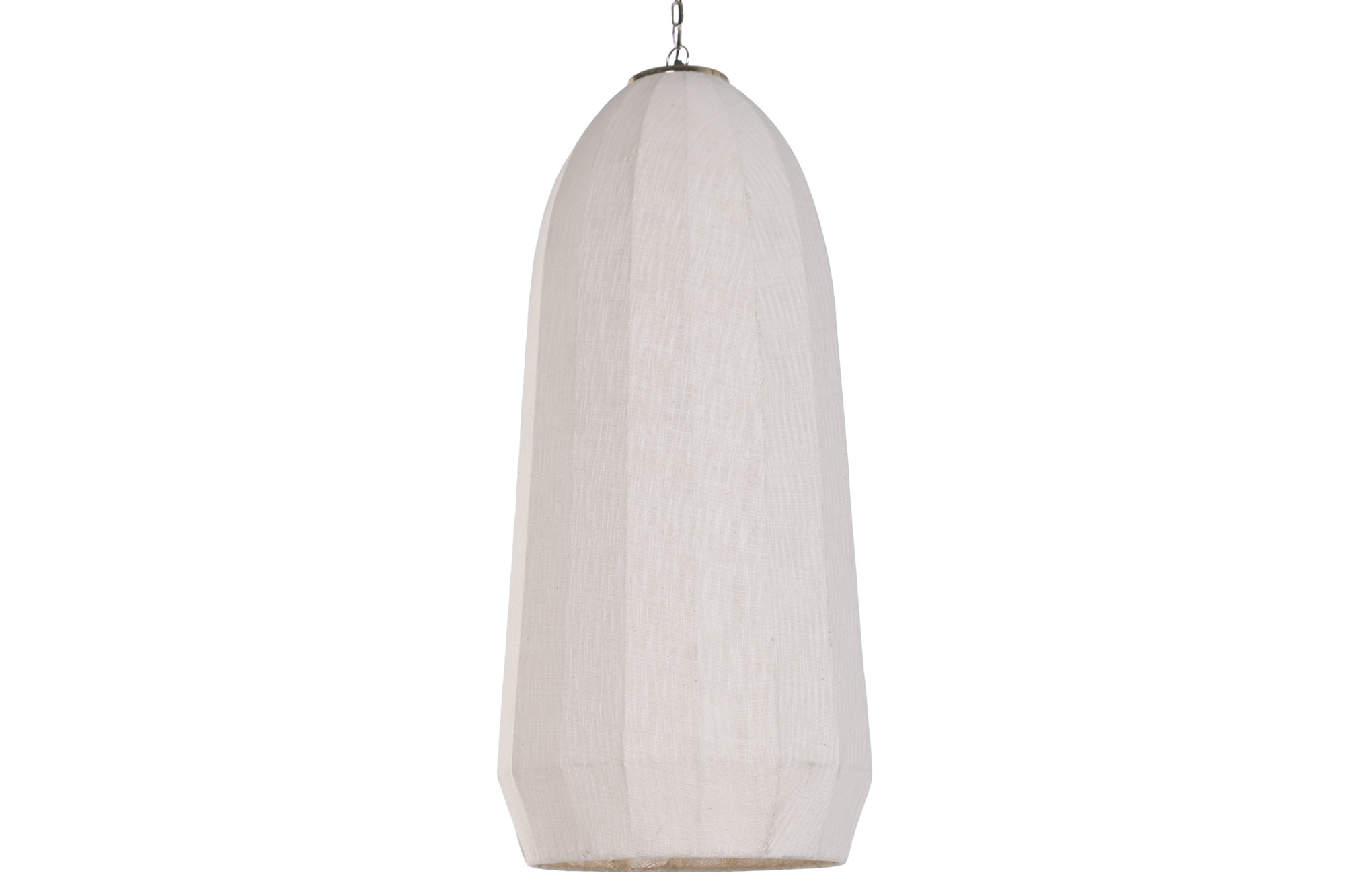 LAMPARA TECHO ALGODON HIERRO 55X55X120 NATURAL