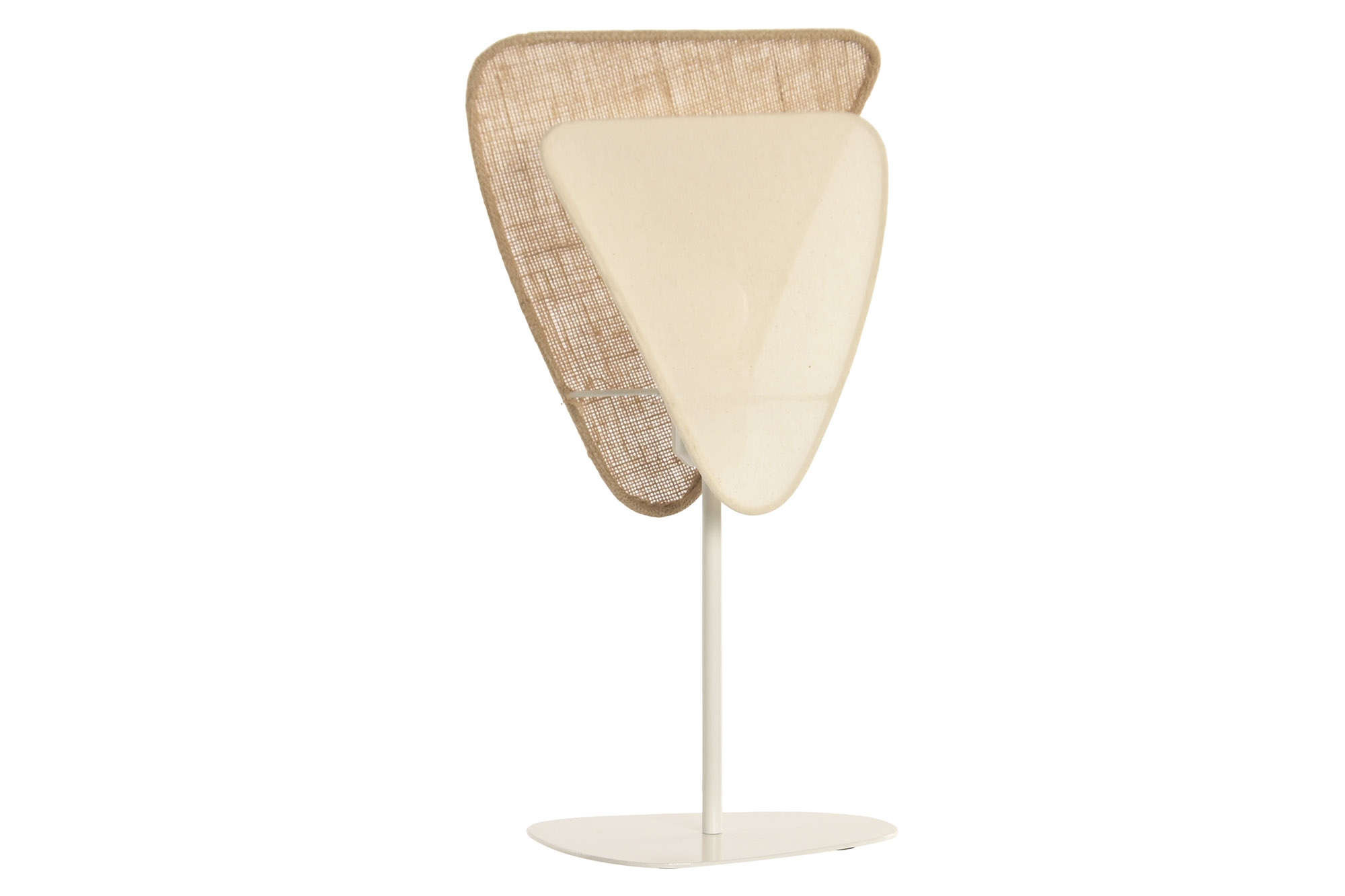 LAMPARA SOBREMESA HIERRO LINO 26X17X46 ORGANICO