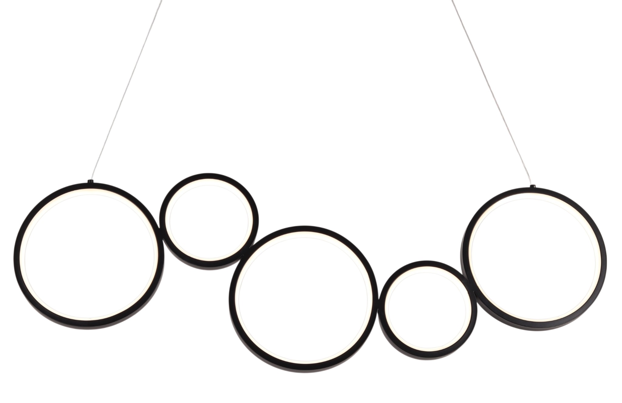 LAMPARA TECHO LED ALUMINIO 84X5X35 CIRCULOS NEGRO