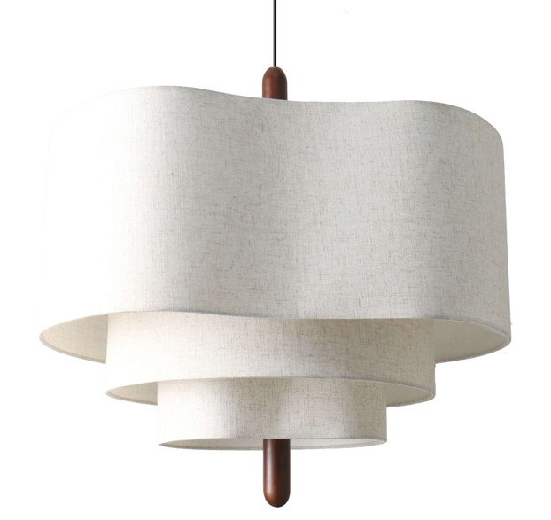 LAMPARA TECHO POLIESTER MADERA 70X61X69 CRUDO