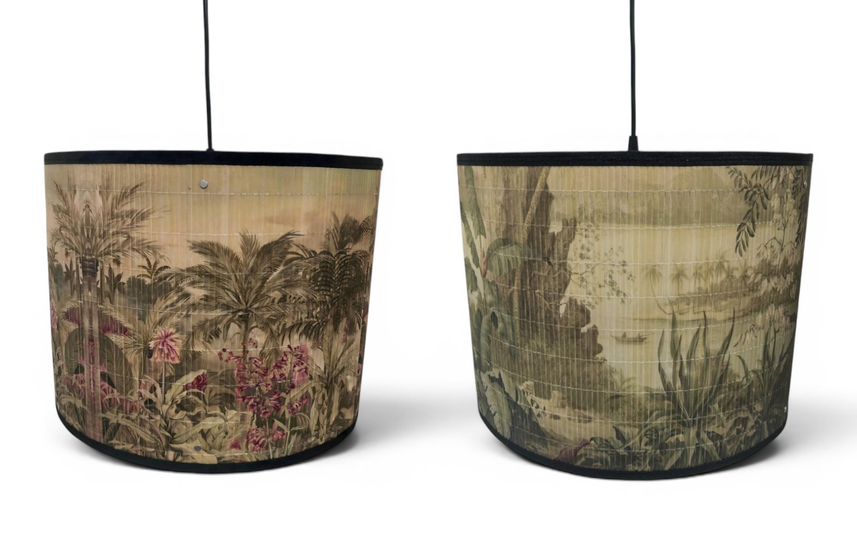 LAMPARA TECHO BAMBU 40X40X30 TROPICAL 2 SURT.