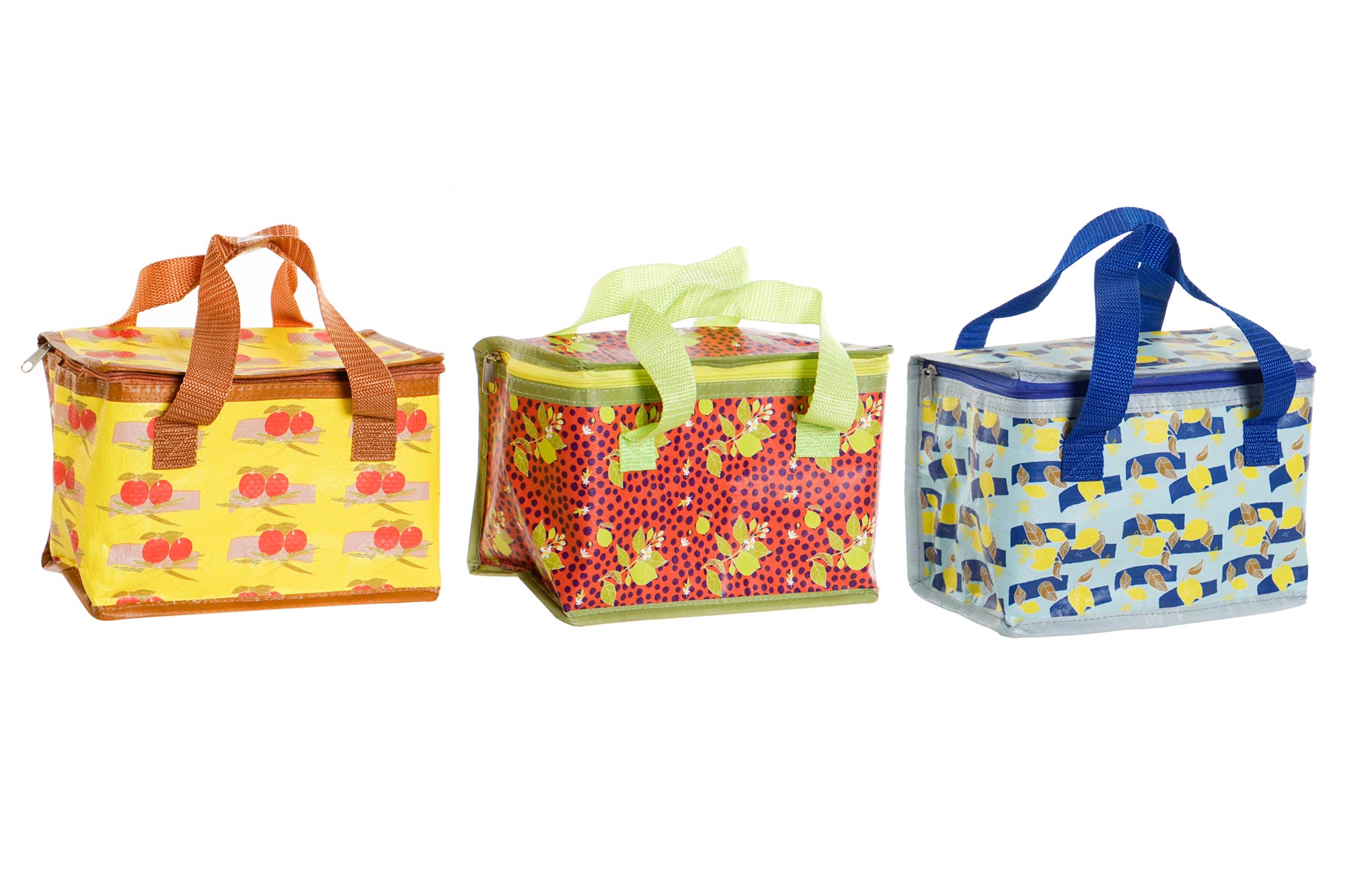 BOLSA TERMICA PP NYLON 21X14X13 FRUTAS 3 SURT.