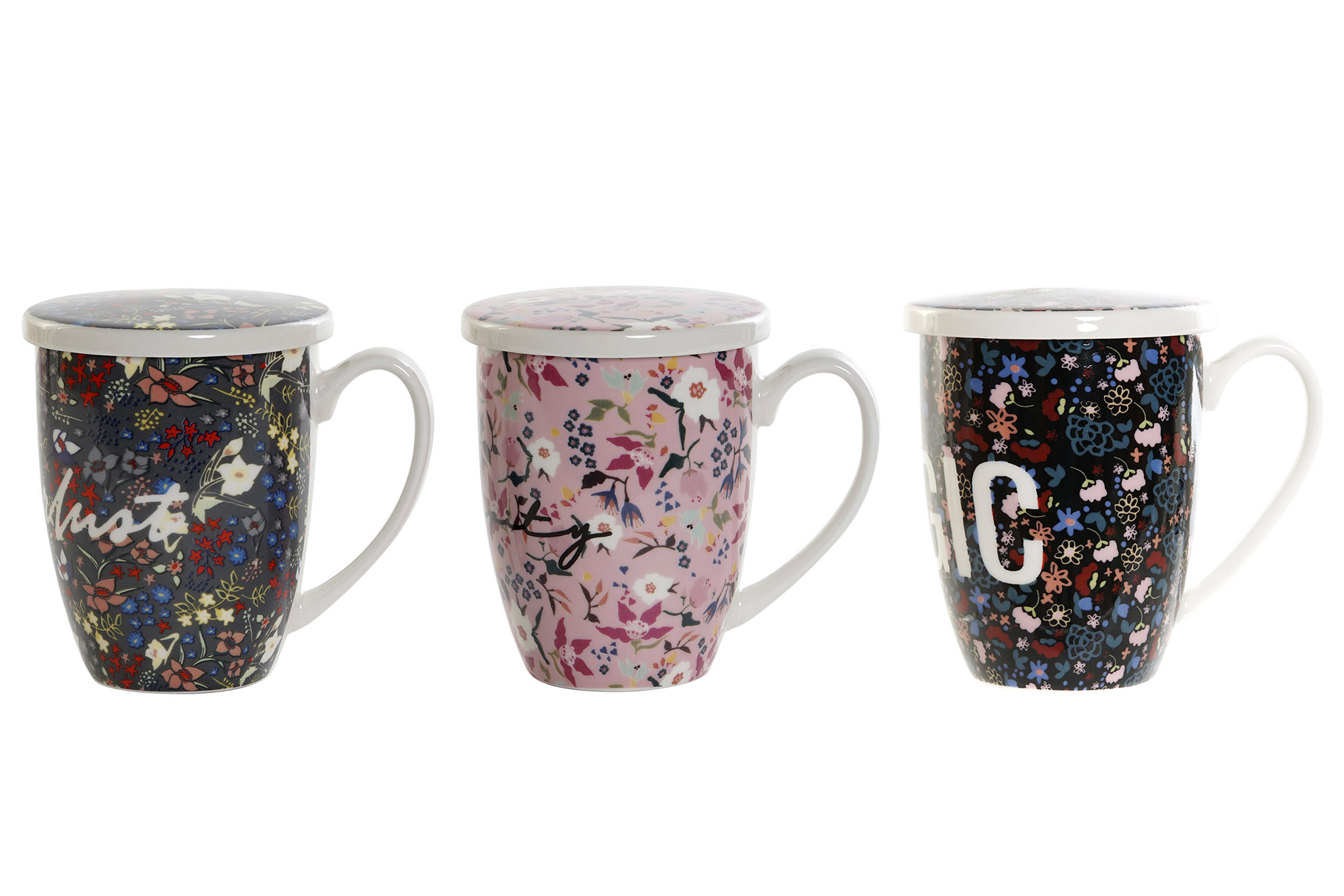 MUG INFUSIONES PORCELANA 12X8,3X11 380ML, 3 SURT.