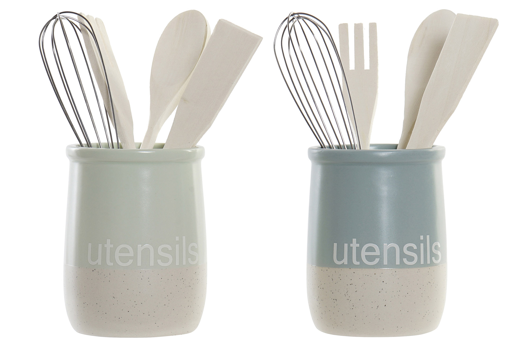 BOTE UTENSILIOS SET 5 GRES 10X10X14 2 SURT.