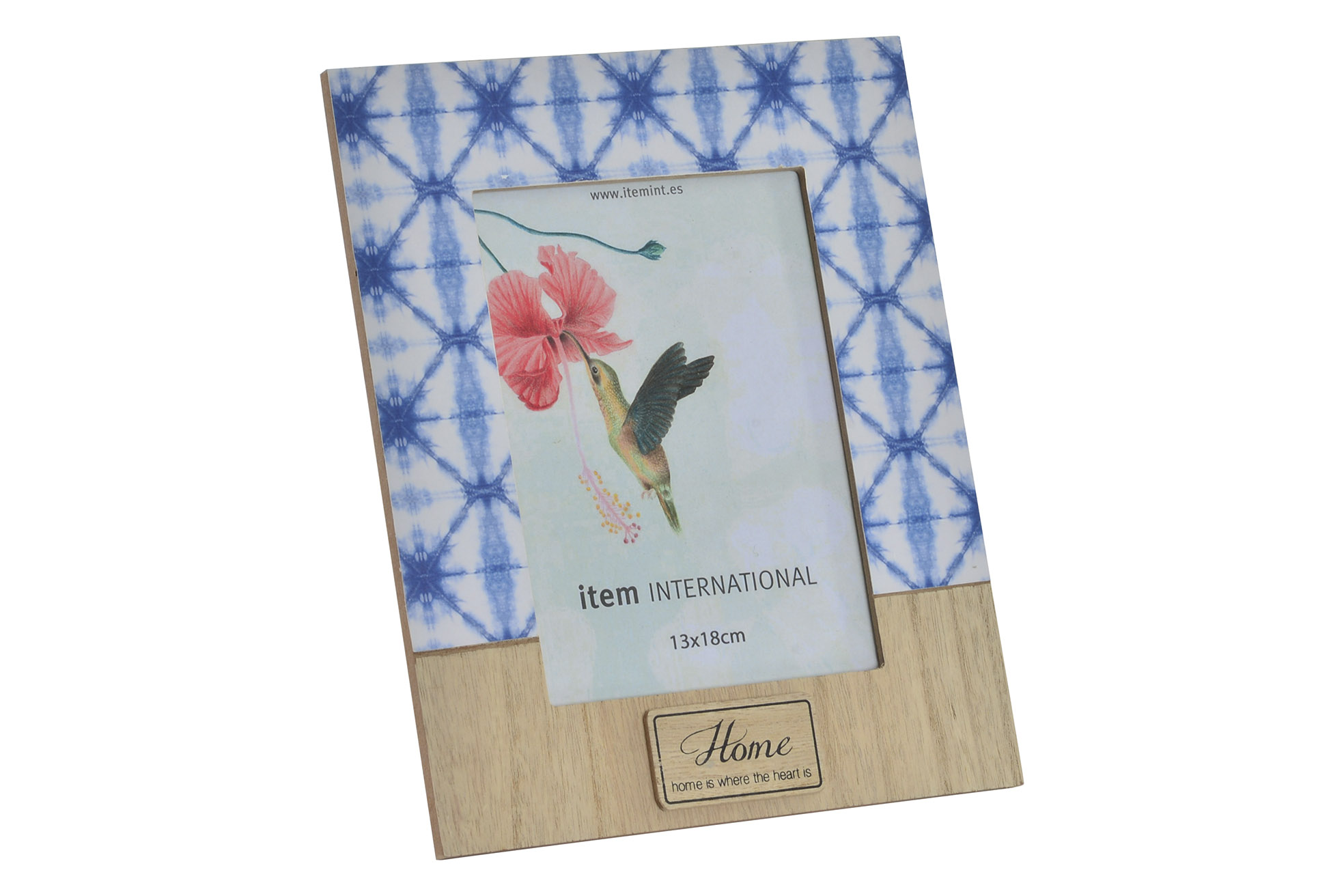 MARCO FOTO MADERA 13X18 21X1,2X27 NATURAL AZUL