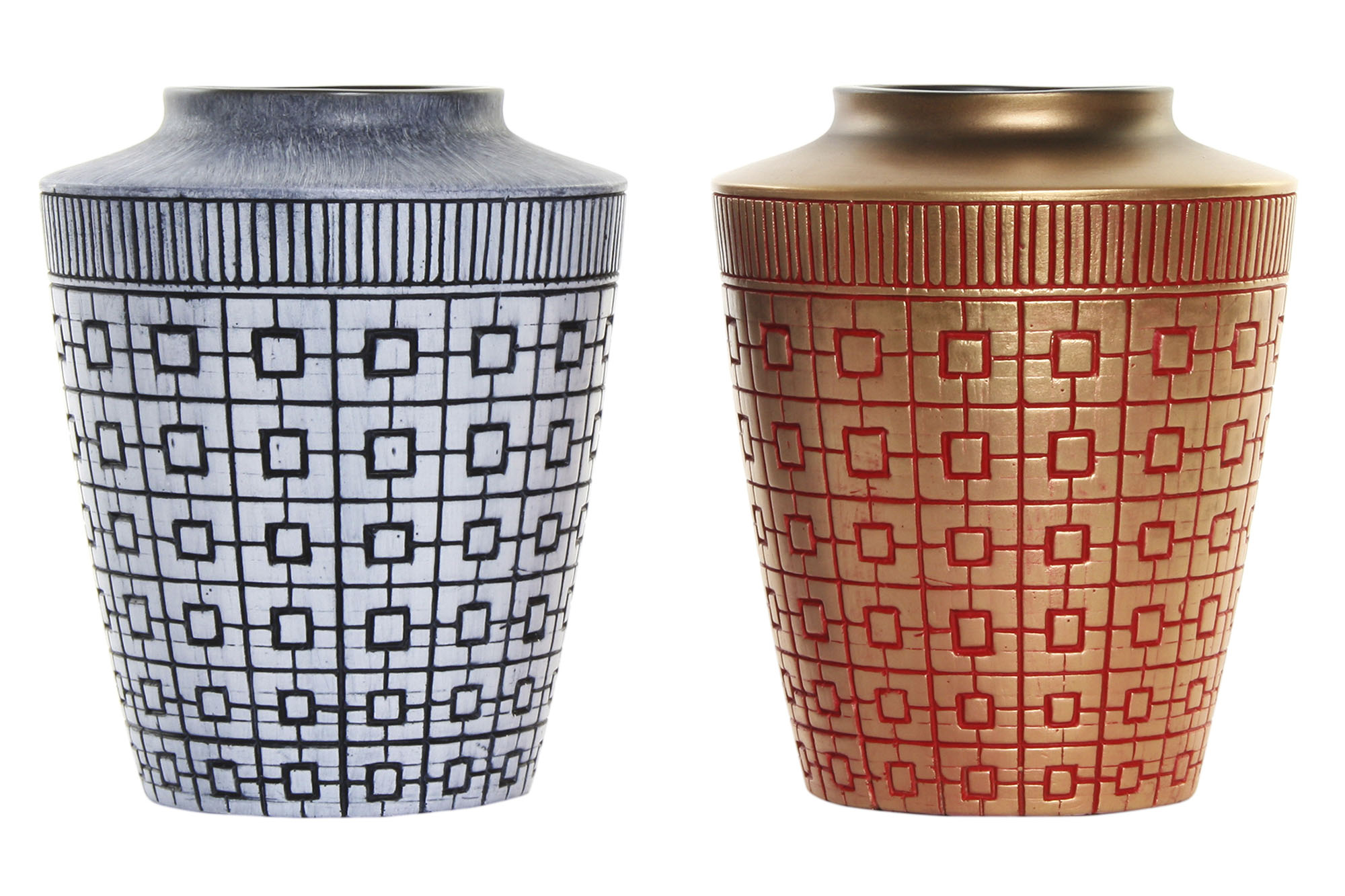 JARRON RESINA 17X17X20 ORIENTAL DORADO 2 SURT.