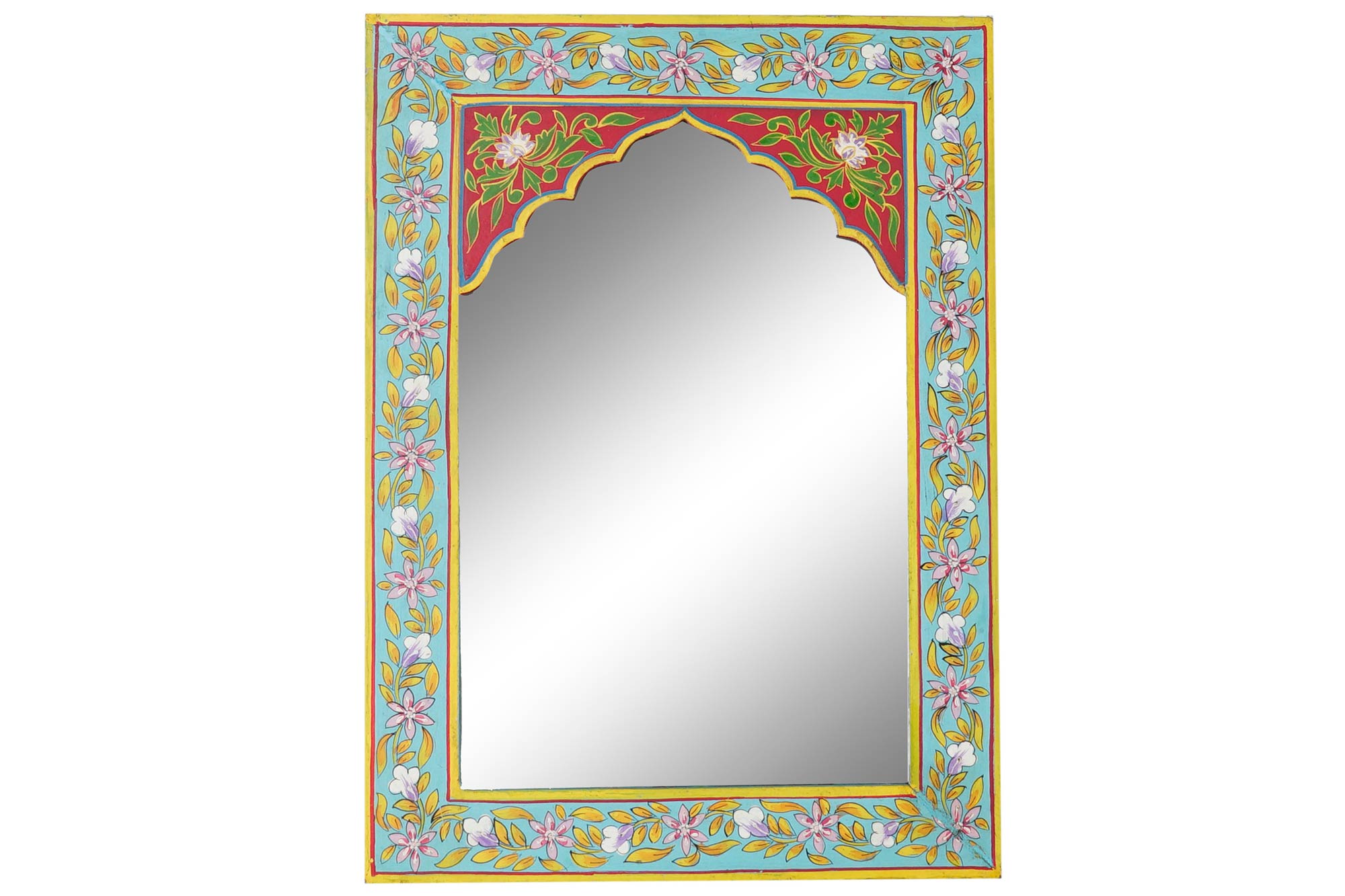 ESPEJO MDF 41X2X56 FLORAL PINTADO MANO MULTICOLOR