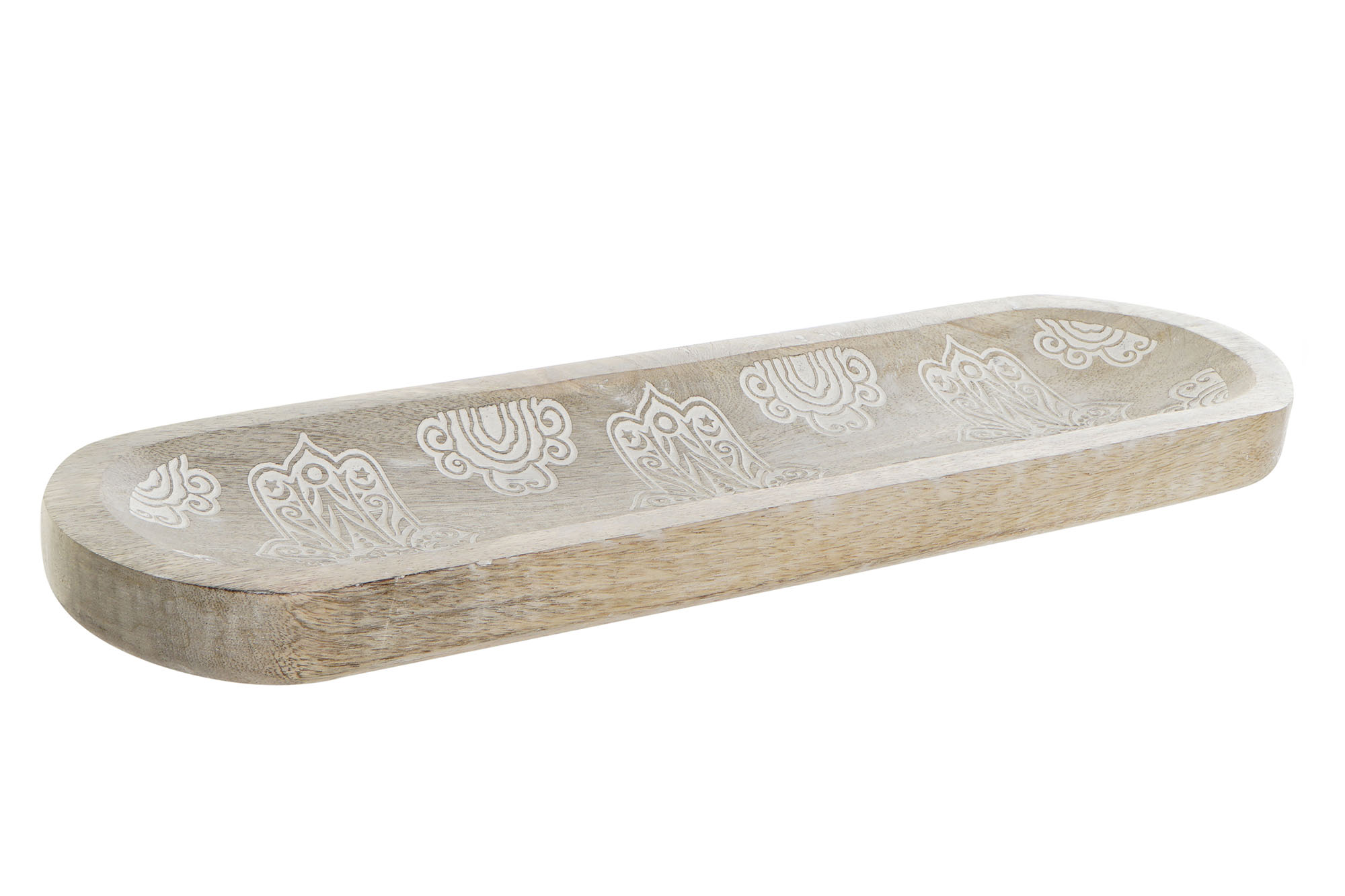 CENTRO MESA MANGO 45X14X3 HAMSA DECAPE MARRON