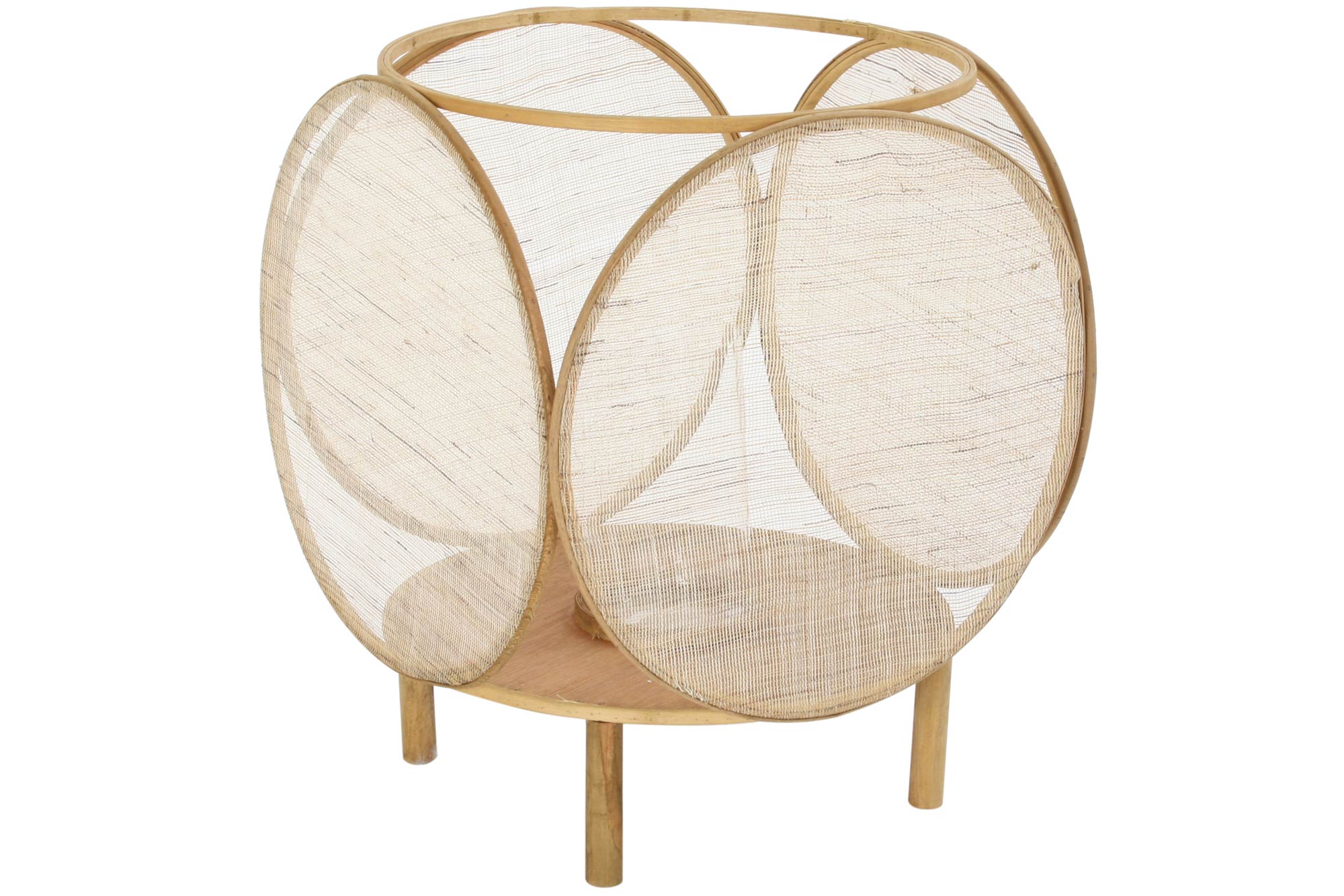 PORTAVELA BAMBU CRISTAL 42X42X55 NATURAL MARRON