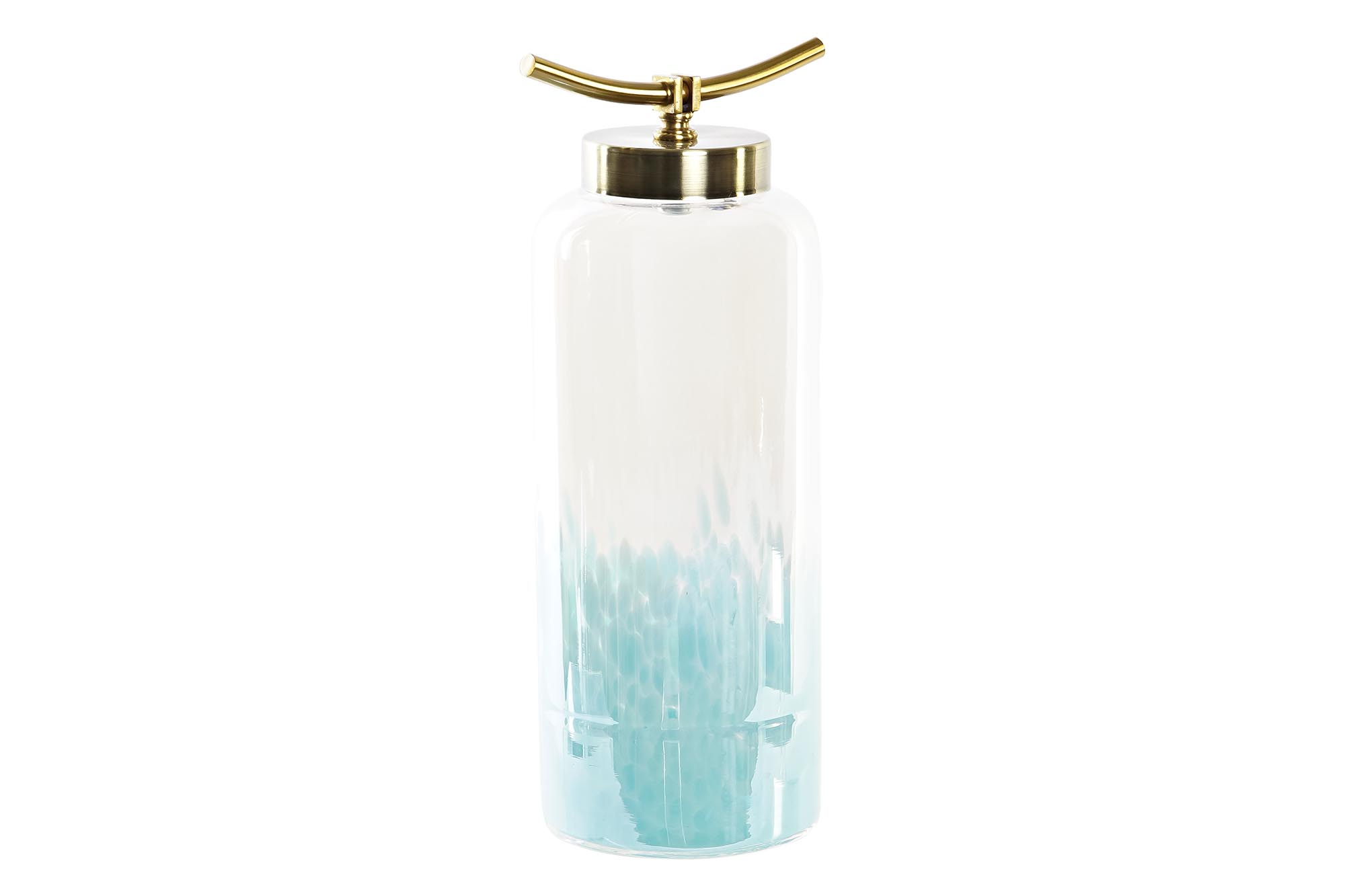 JARRON CRISTAL METAL 19X15X41 14,5 AZUL