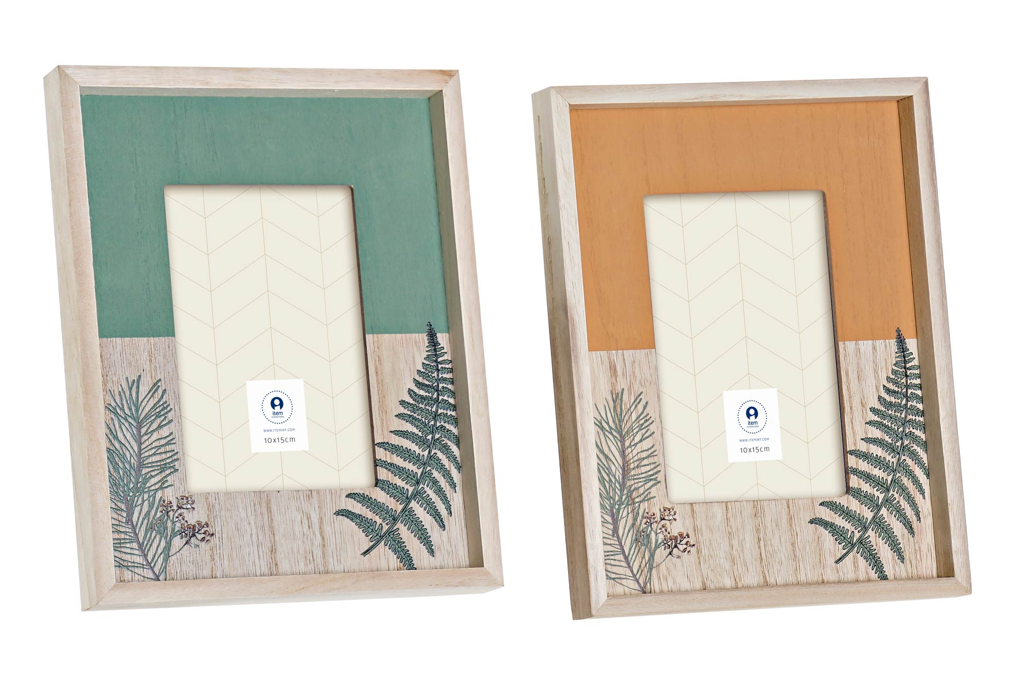 MARCO FOTO MADERA CRISTAL 19X3X24 10X15 2 SURT.