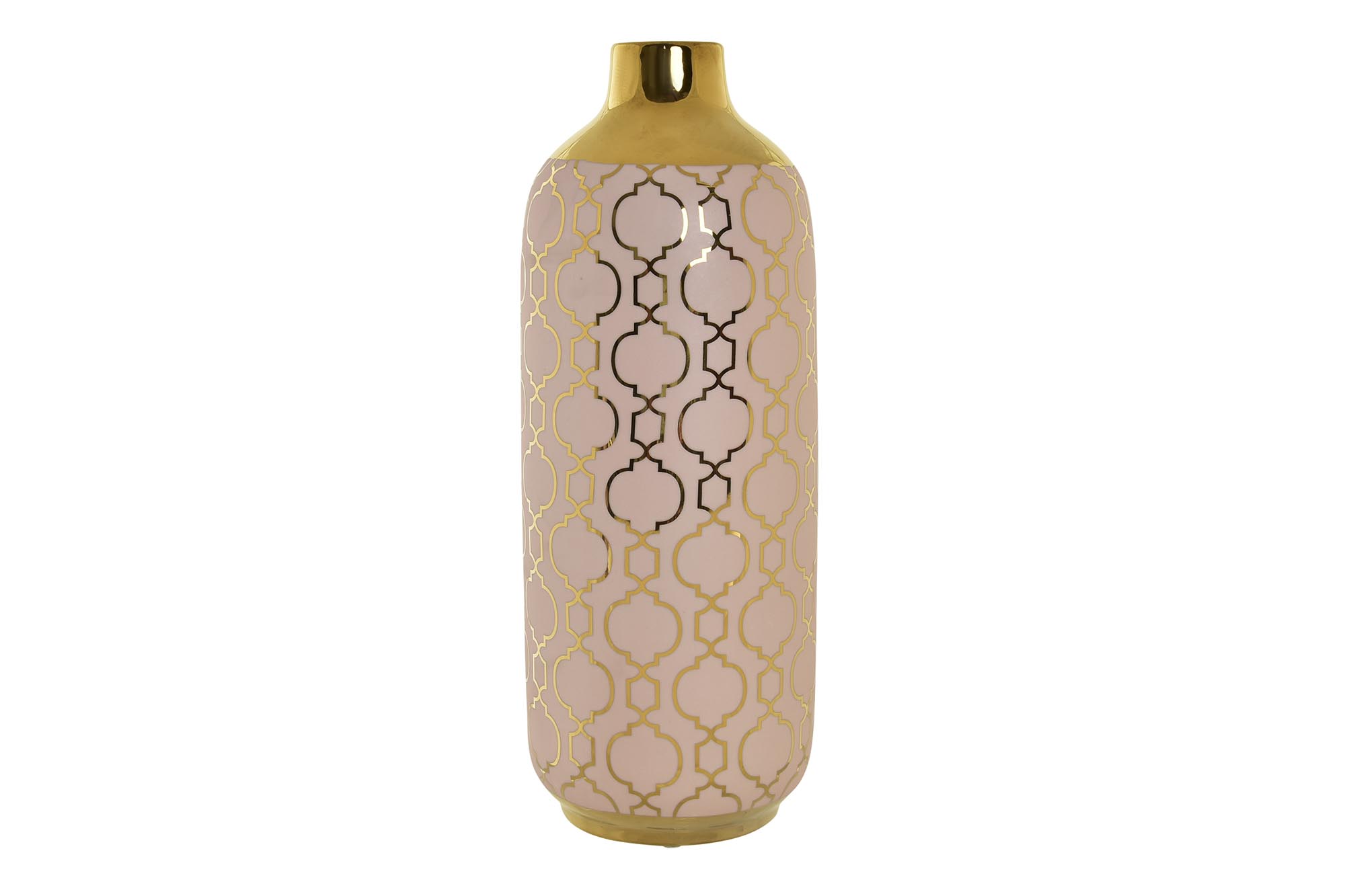 JARRON PORCELANA 15X15X41,5 CROMADO ROSA