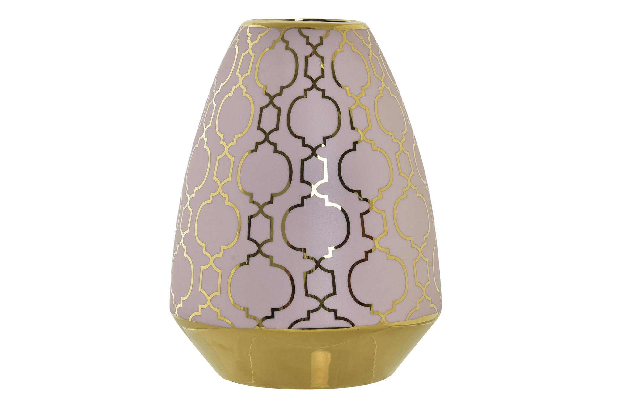 JARRON PORCELANA 18X18X24 CROMADO ROSA