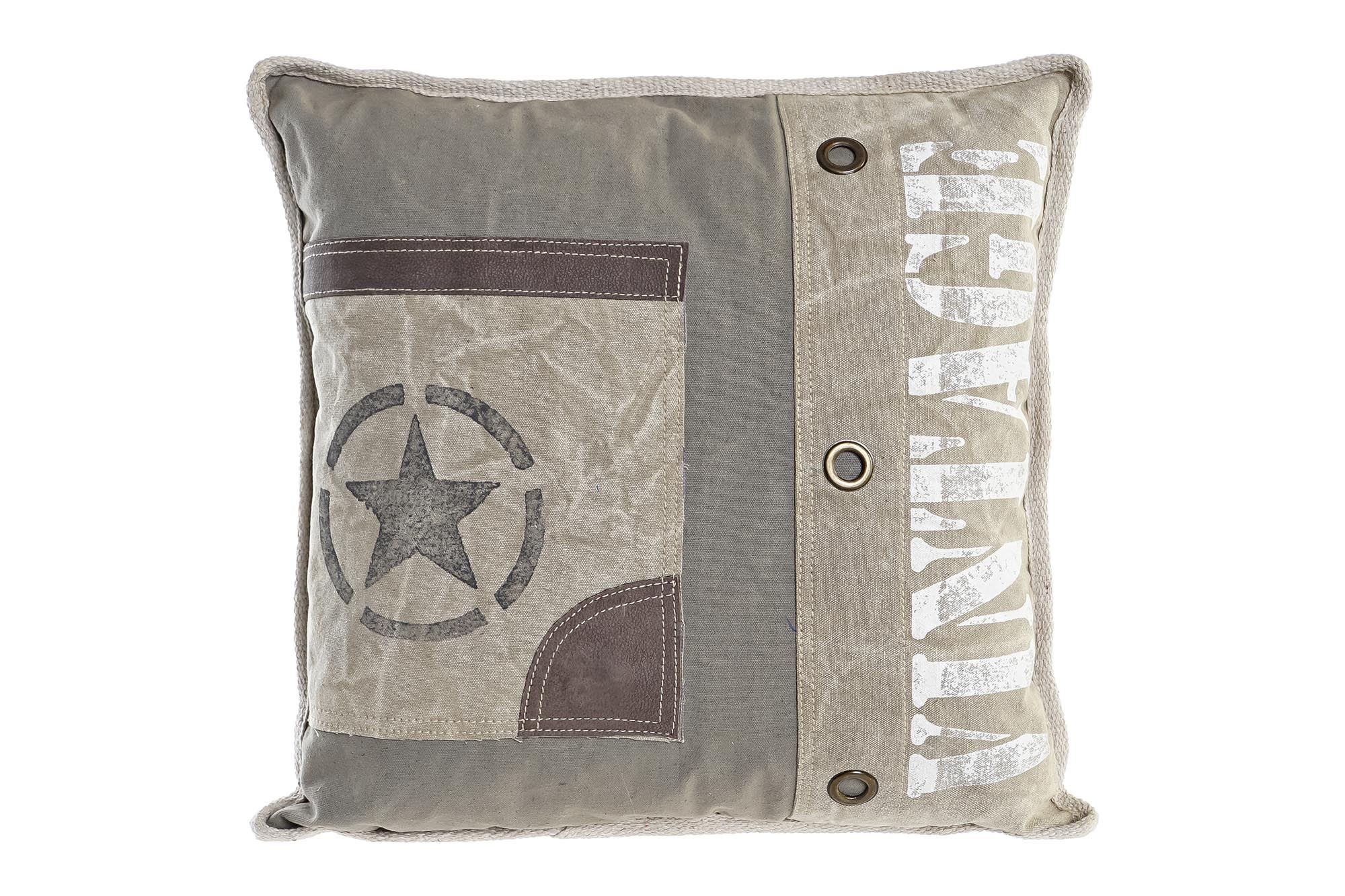 COJIN POLIESTER PIEL 45X15X45 STAR GRIS