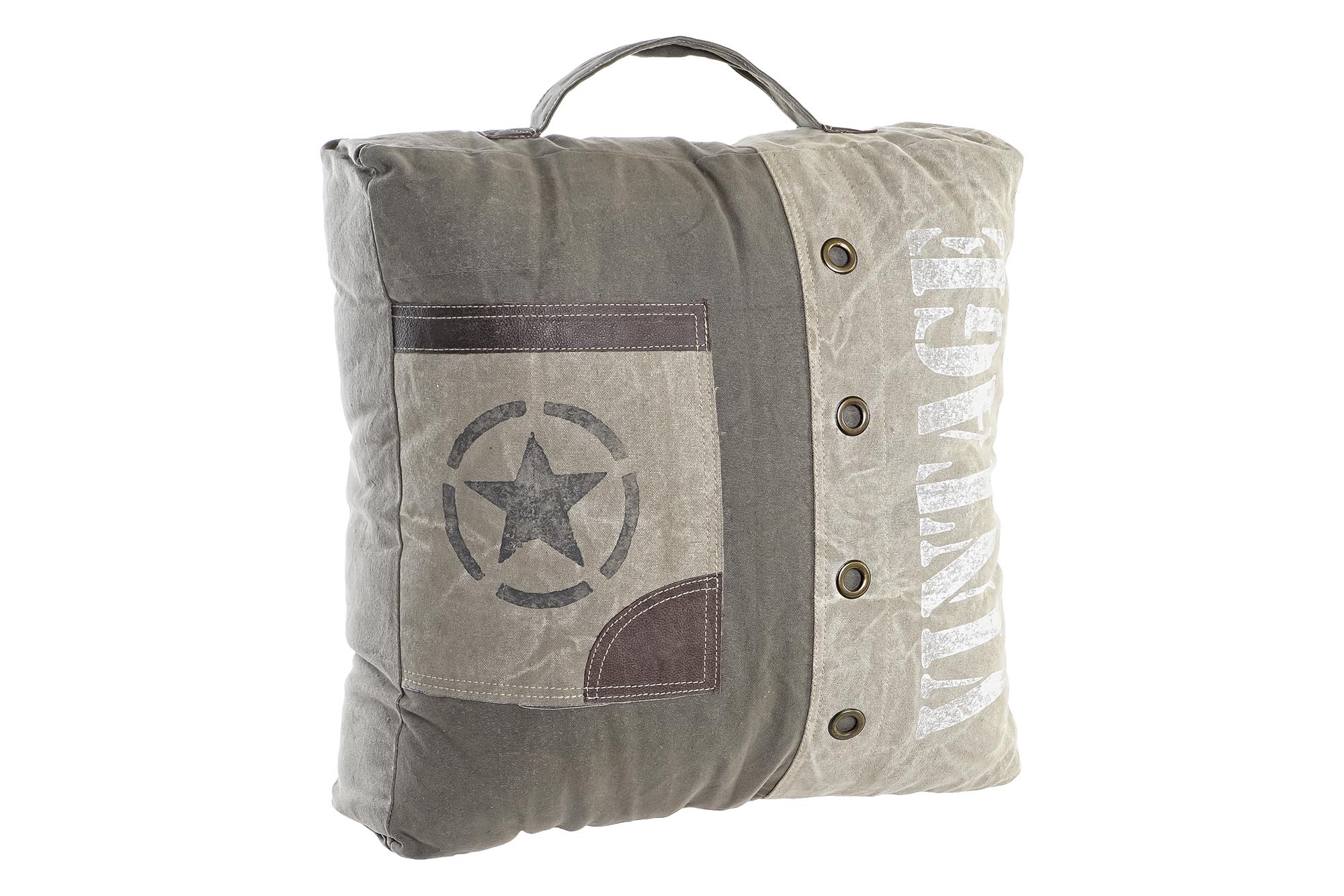 COJIN SUELO ALGODON PIEL 50X14X50 STAR ENVEJECIDO