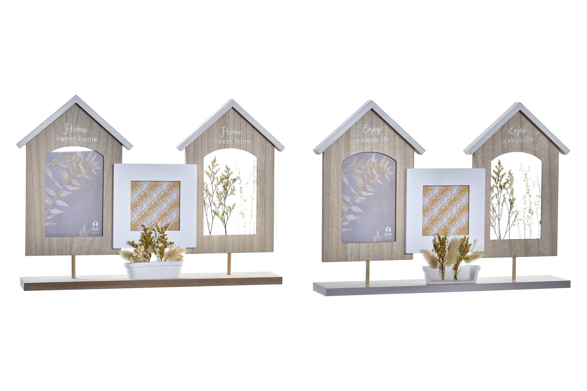 MARCO MULTIFOTO MDF CRISTAL 42X7X29 FLOR 2 SURT.