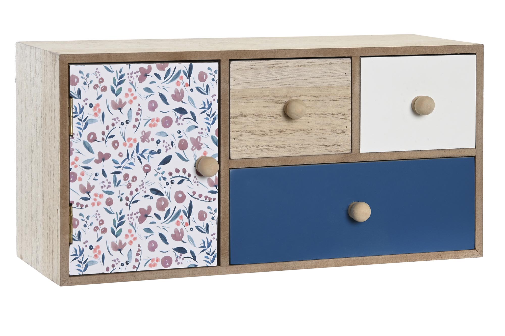 JOYERO MDF 30X12,5X15 4 CAJONES MULTICOLOR