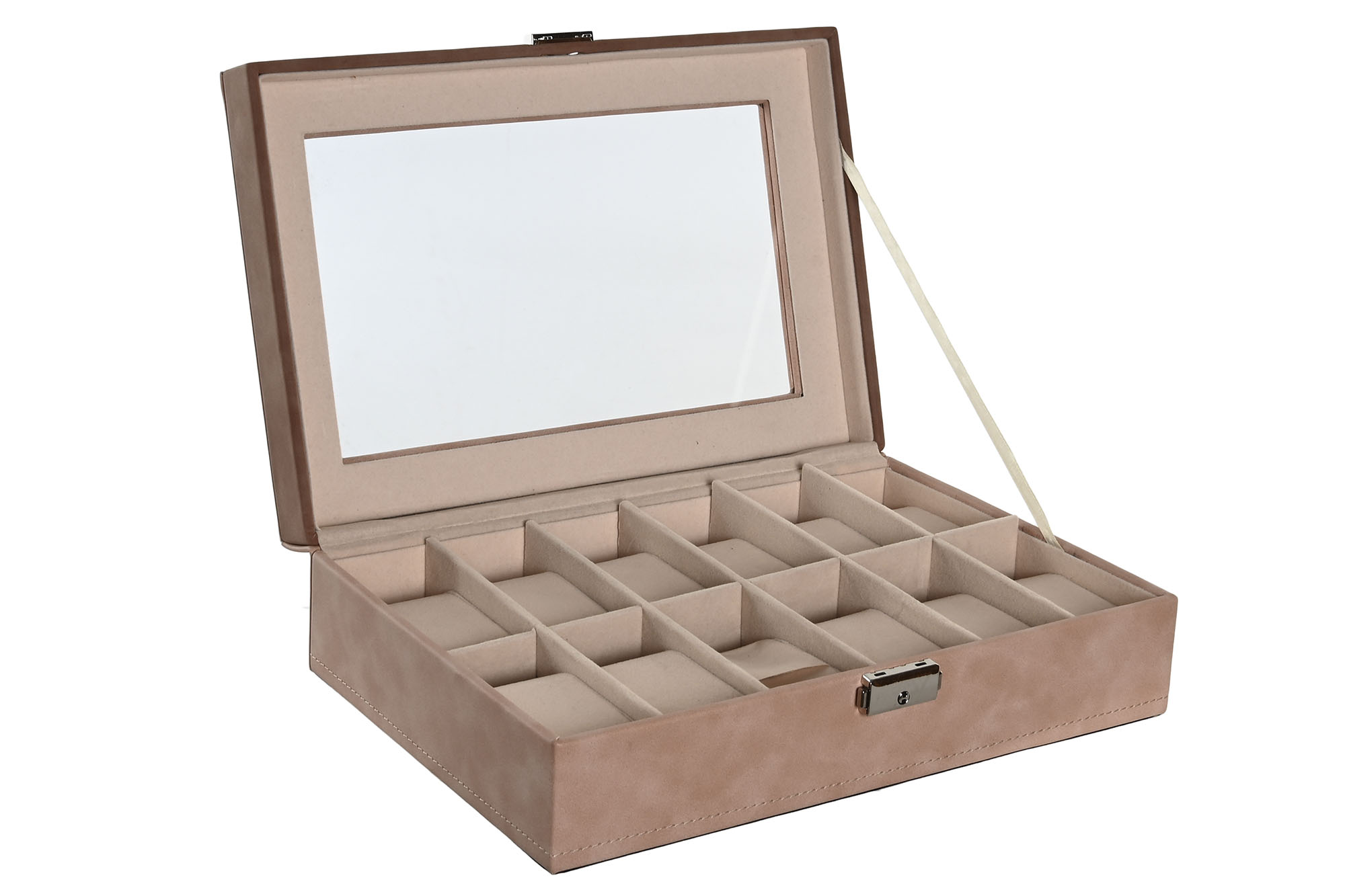 JOYERO PU MDF 29,5X20X8 RELOJERO MELOCOTON